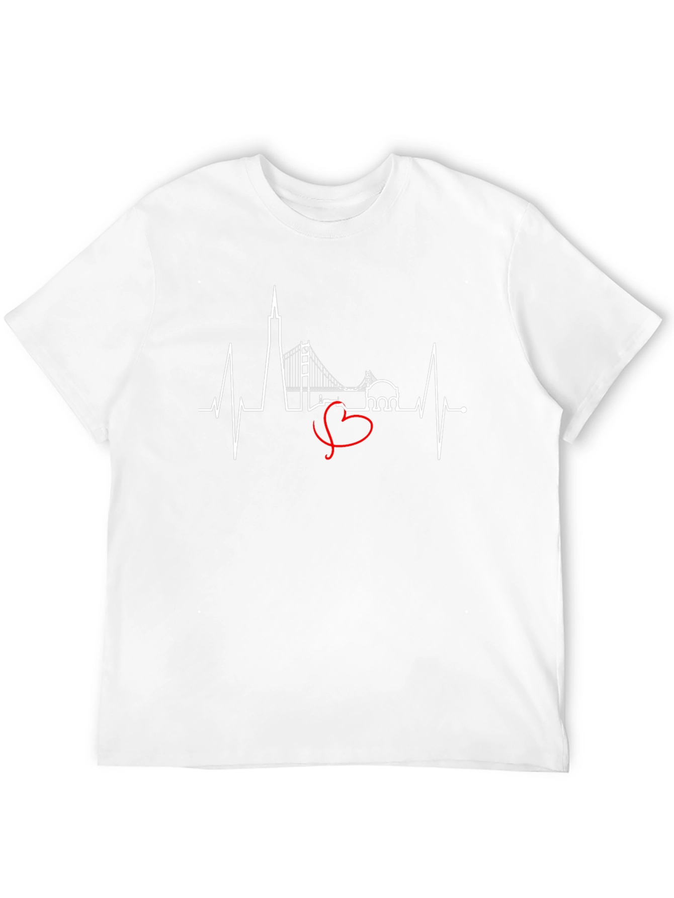 San Francisco Skyline Heartbeat T-Shirt