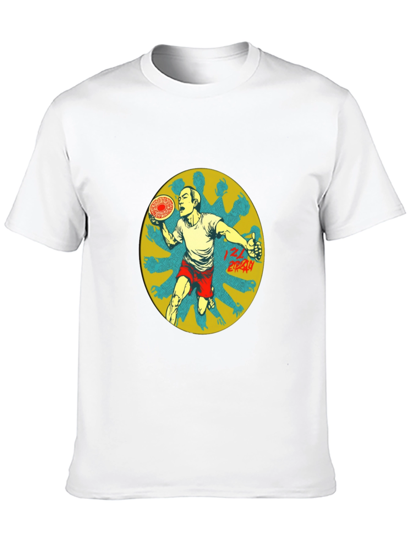 Graphic Print Tee - Ultimate Frisbee Thrower Design