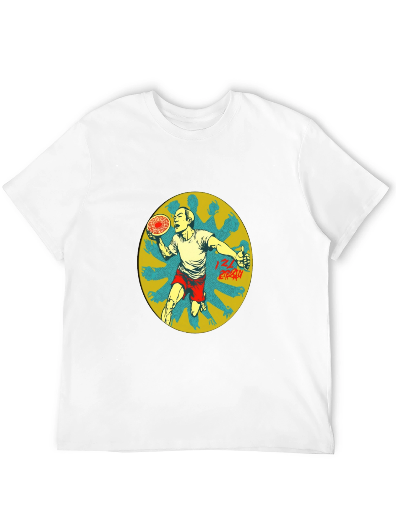 Graphic Print Tee - Ultimate Frisbee Thrower Design