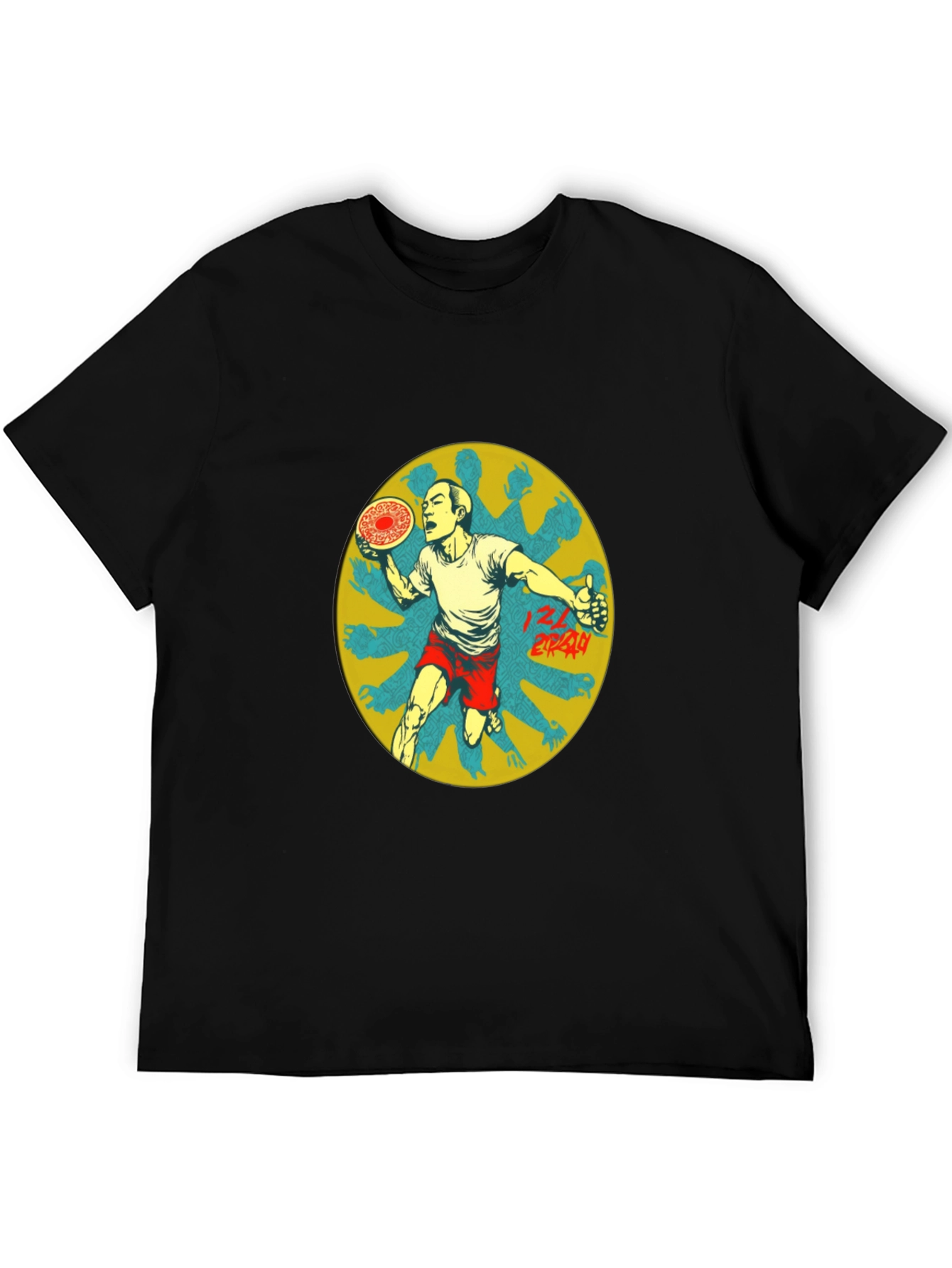 Graphic Print Tee - Ultimate Frisbee Thrower Design