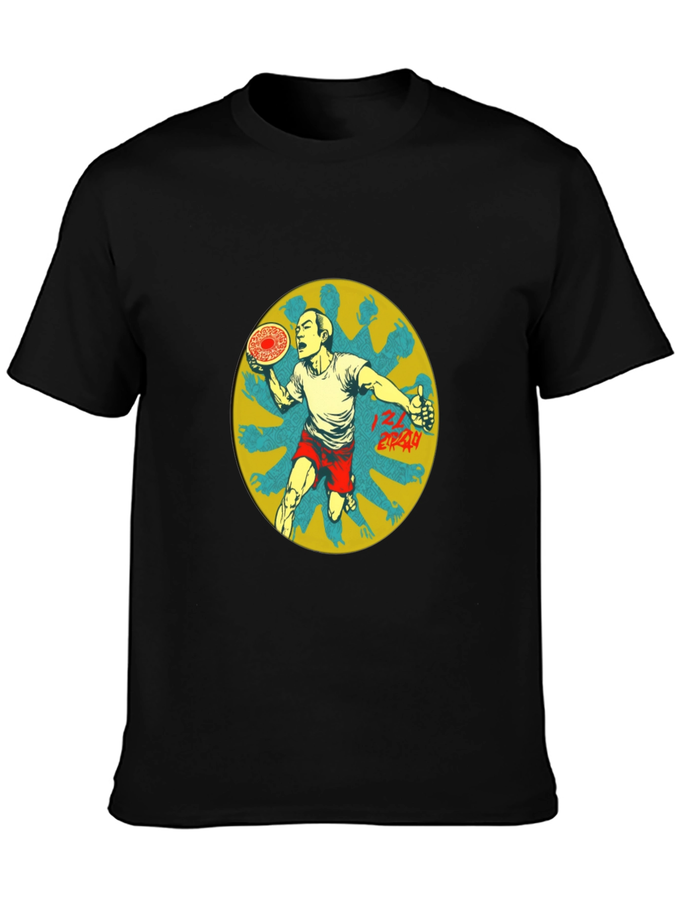 Graphic Print Tee - Ultimate Frisbee Thrower Design