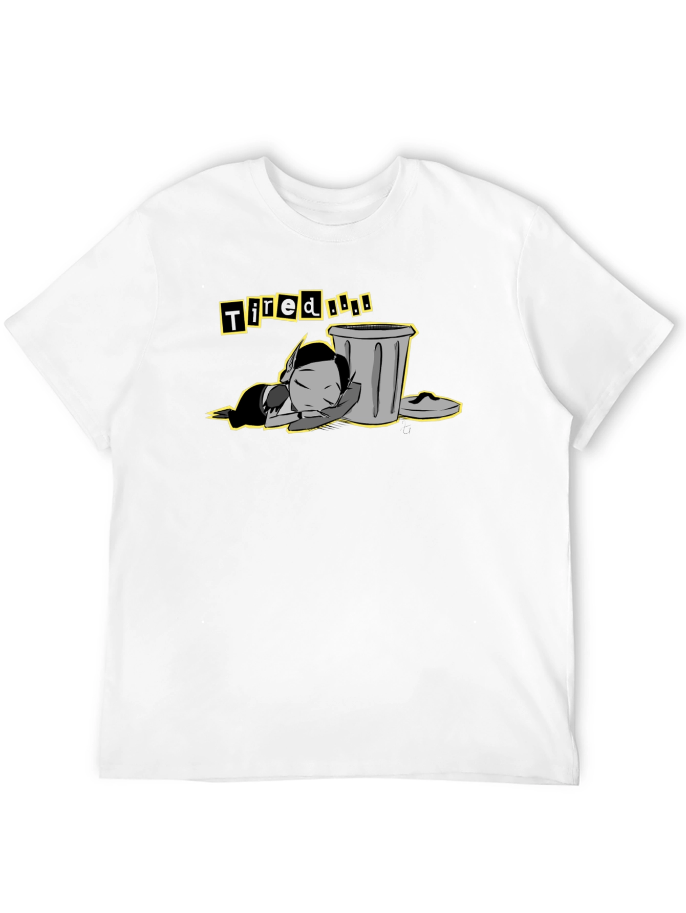 Tired Meme T-Shirt - Black Cotton Tee