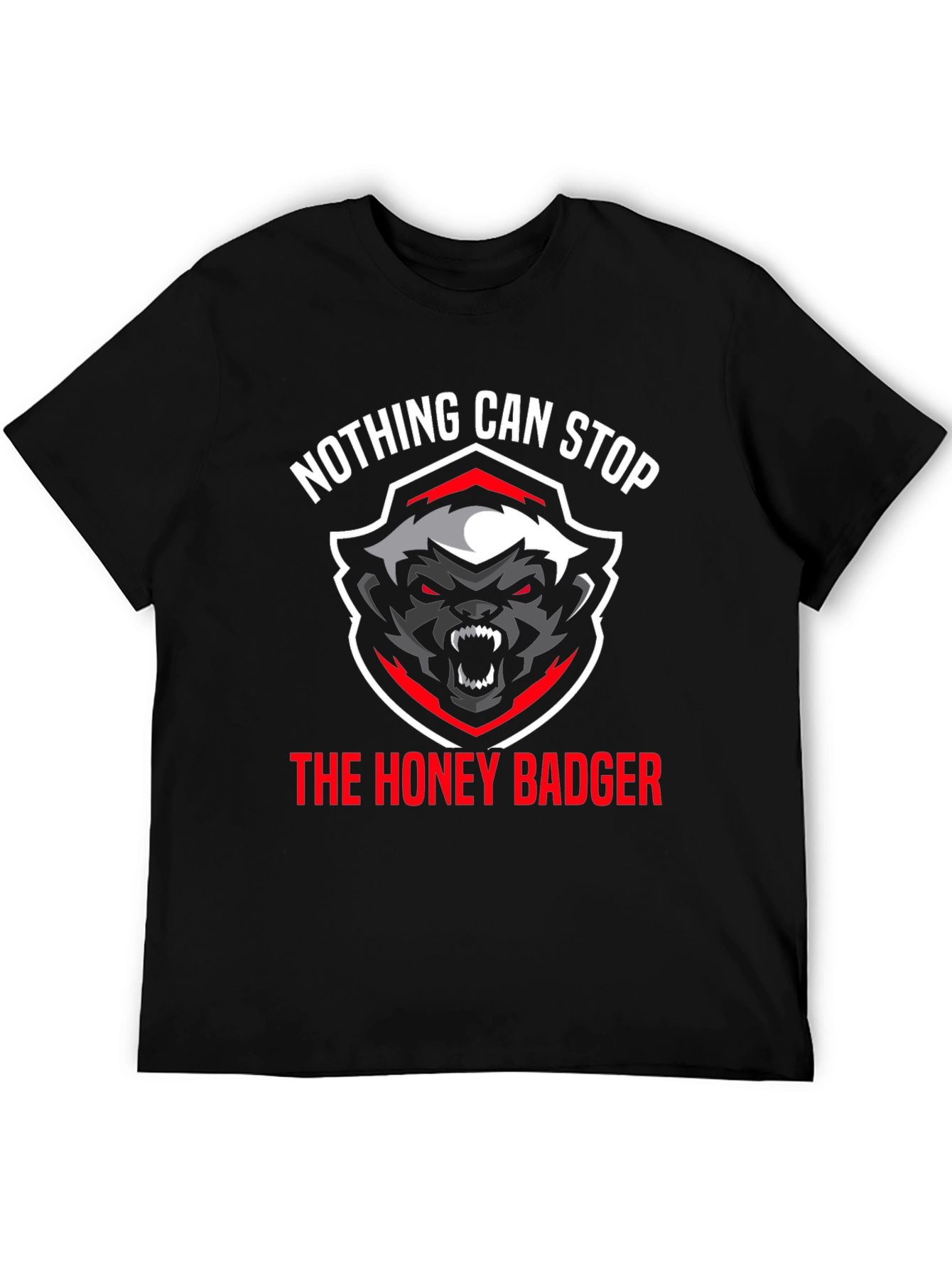 Honey Badger Graphic T-Shirt - Nothing Can Stop It!