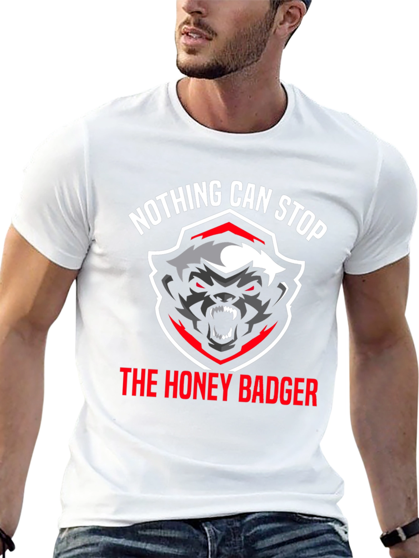 Honey Badger Graphic T-Shirt - Nothing Can Stop It!