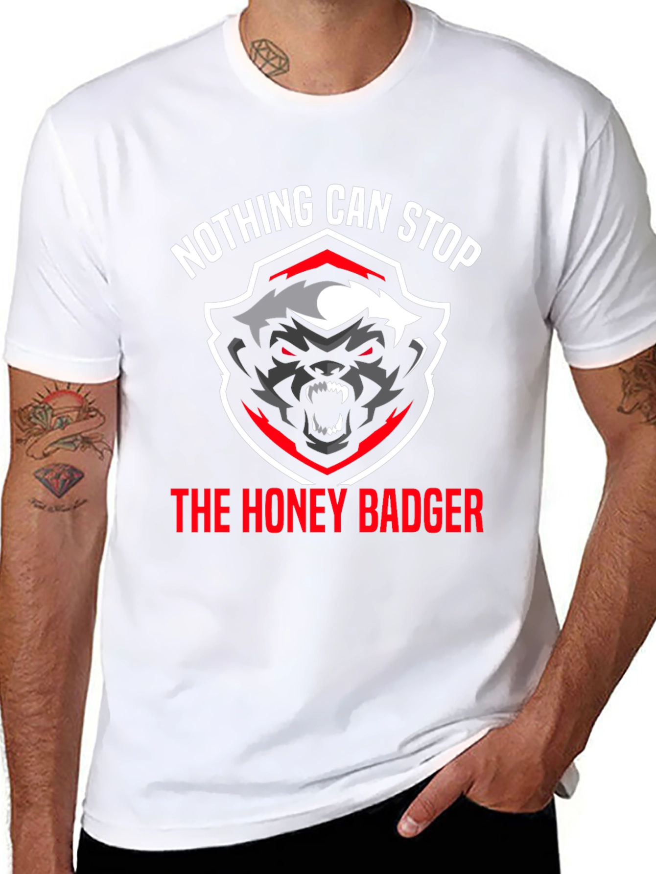 Honey Badger Graphic T-Shirt - Nothing Can Stop It!