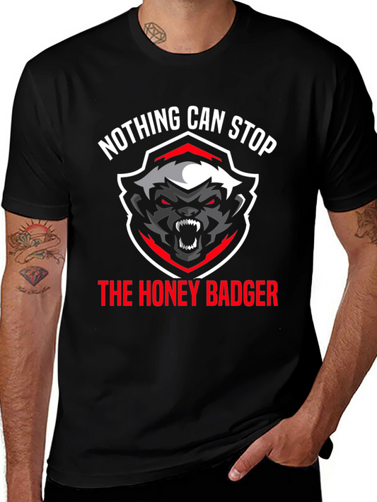 Honey Badger Graphic T-Shirt - Nothing Can Stop It!