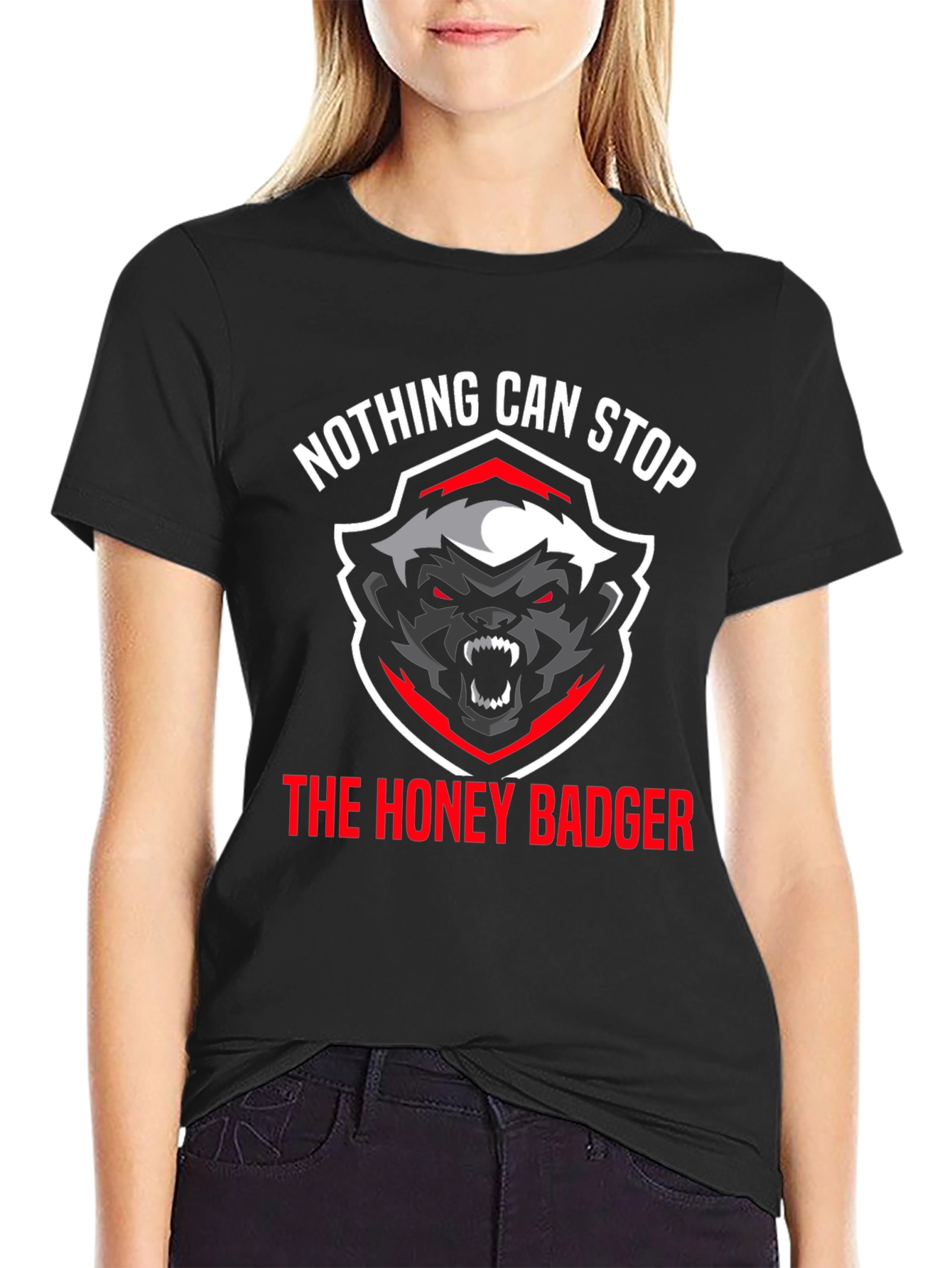 Honey Badger Graphic T-Shirt - Nothing Can Stop It!