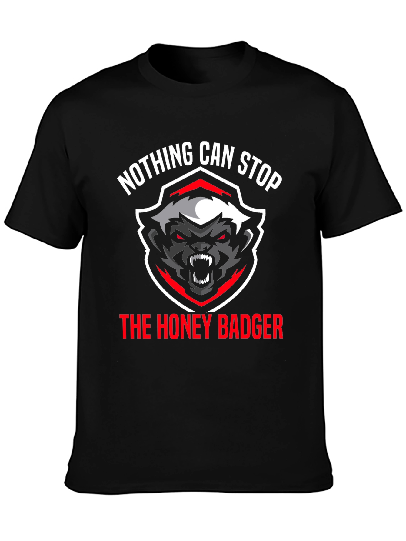Honey Badger Graphic T-Shirt - Nothing Can Stop It!