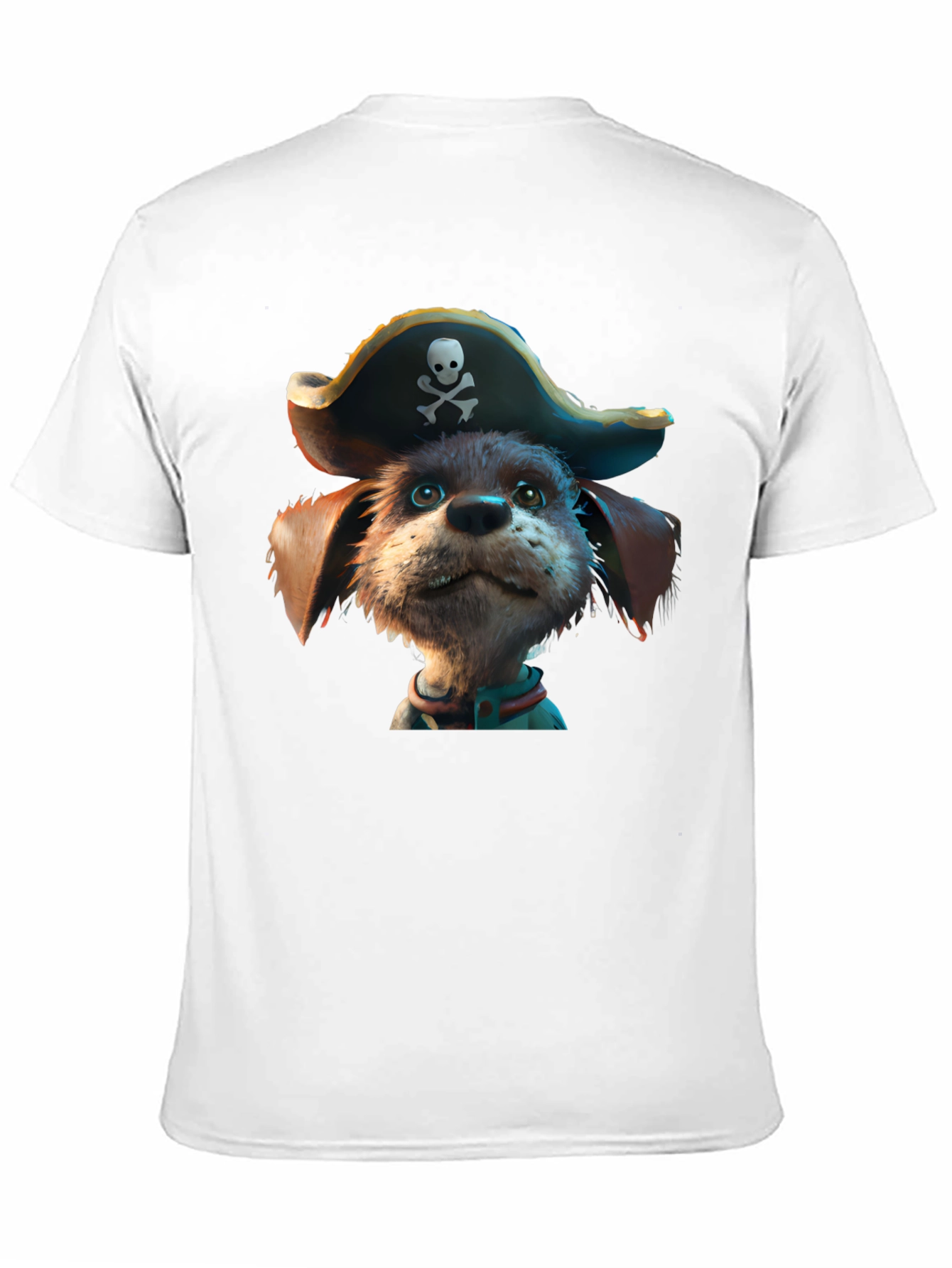 Pirate Dog Graphic T-Shirt - Black Cotton Tee
