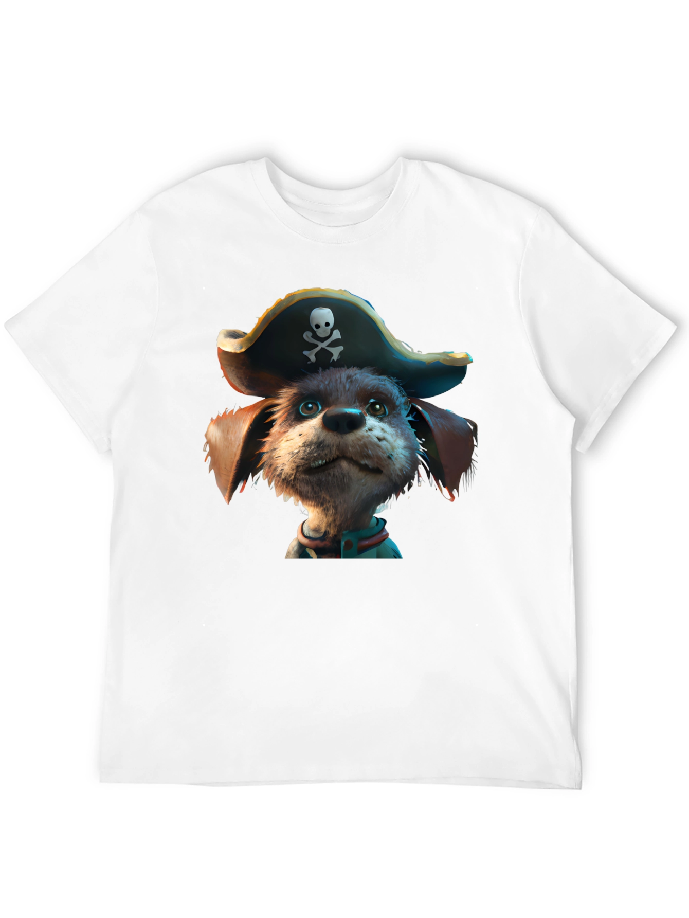Pirate Dog Graphic T-Shirt - Black Cotton Tee