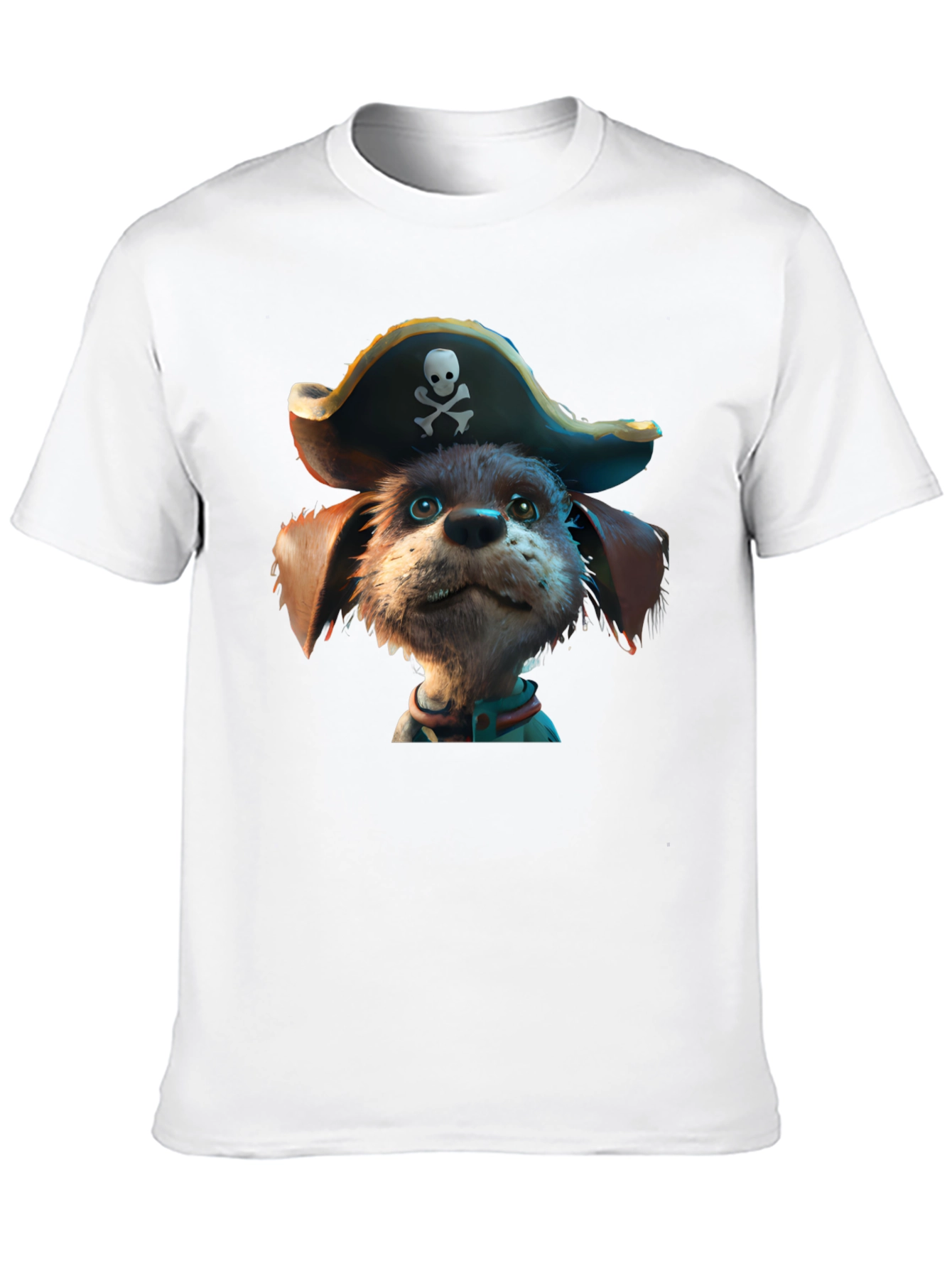 Pirate Dog Graphic T-Shirt - Black Cotton Tee