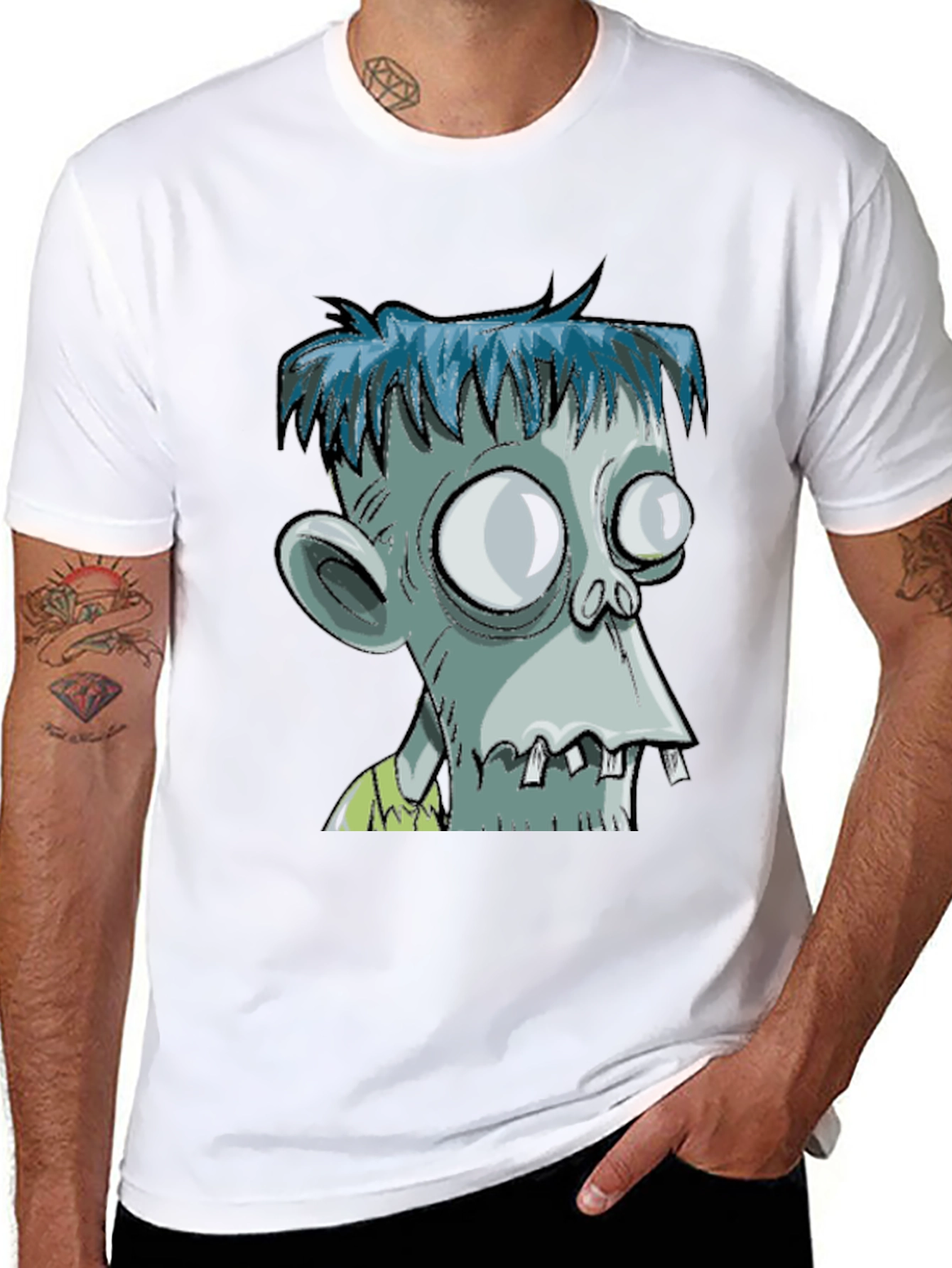 Zombie Cartoon Graphic T-Shirt