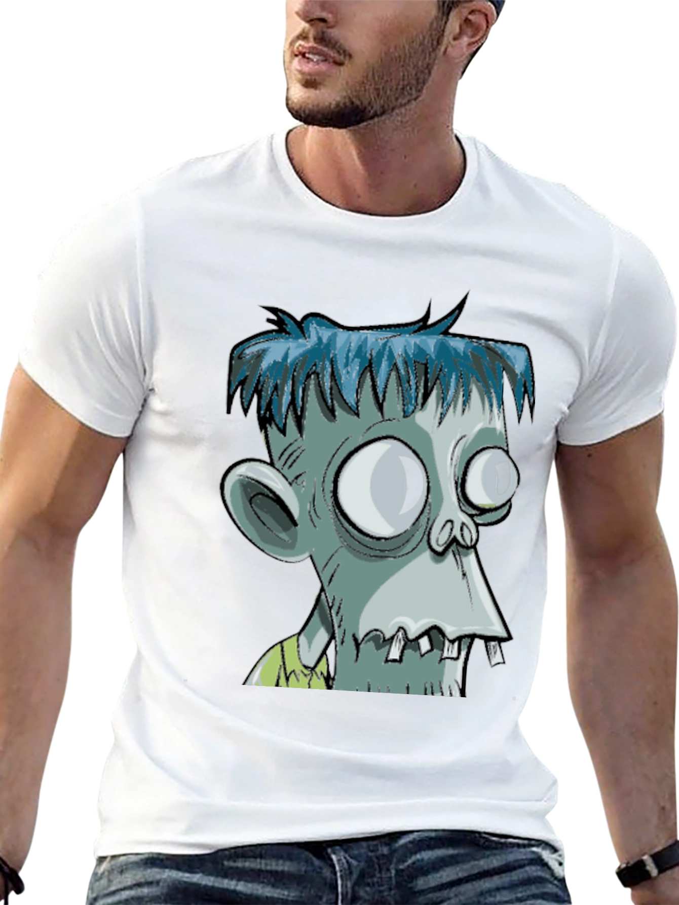Zombie Cartoon Graphic T-Shirt