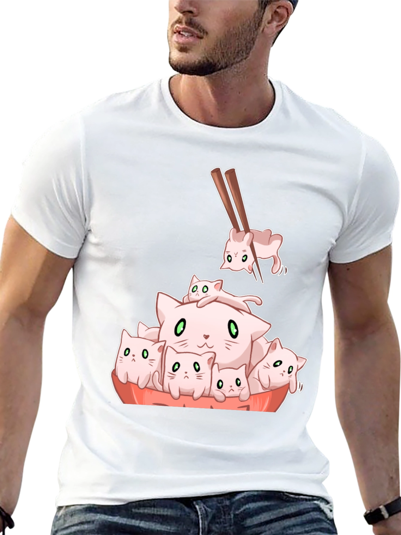Sushi Cat T-Shirt - Cute Kitten Design