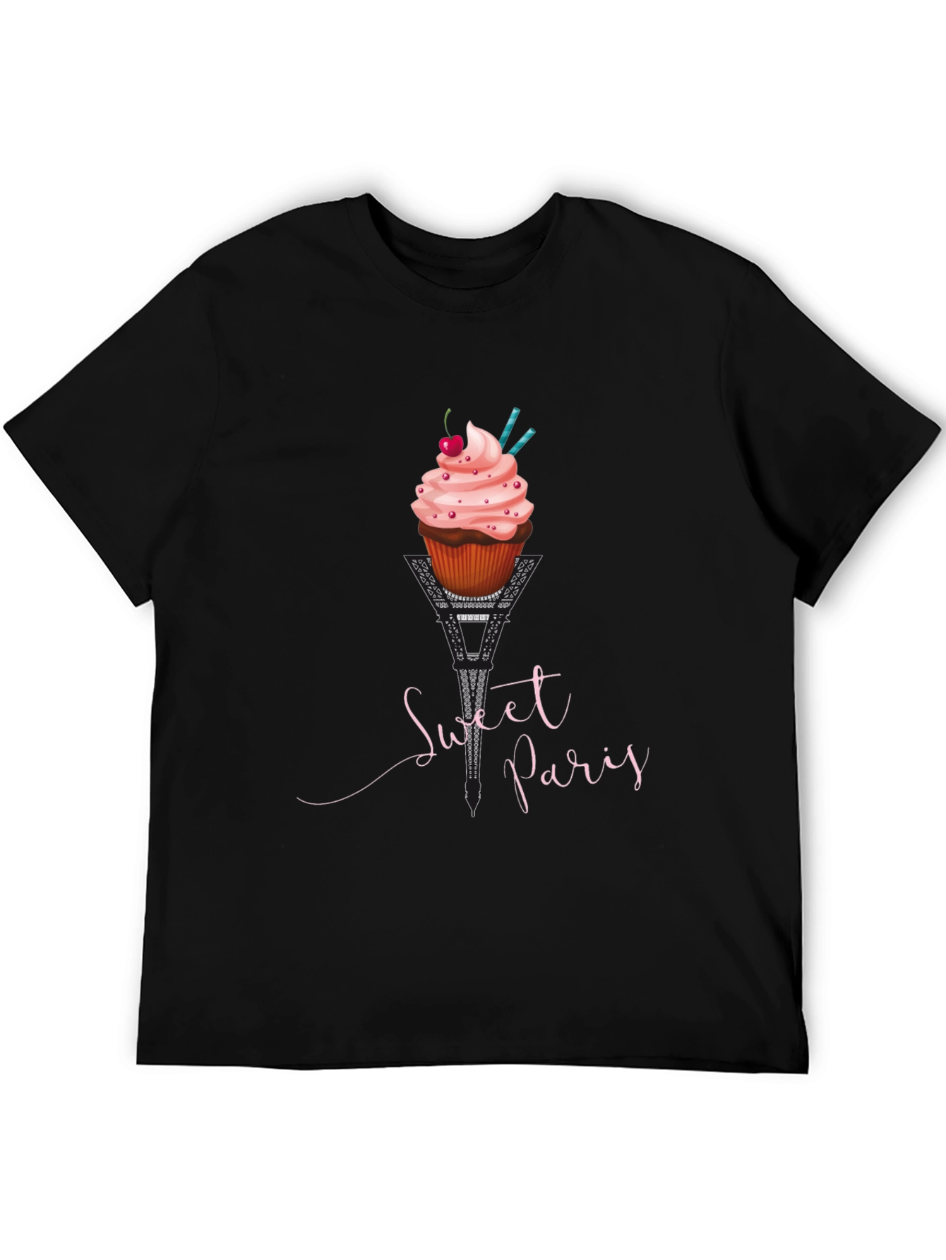Sweet Paris Eiffel Tower Cupcake T-Shirt