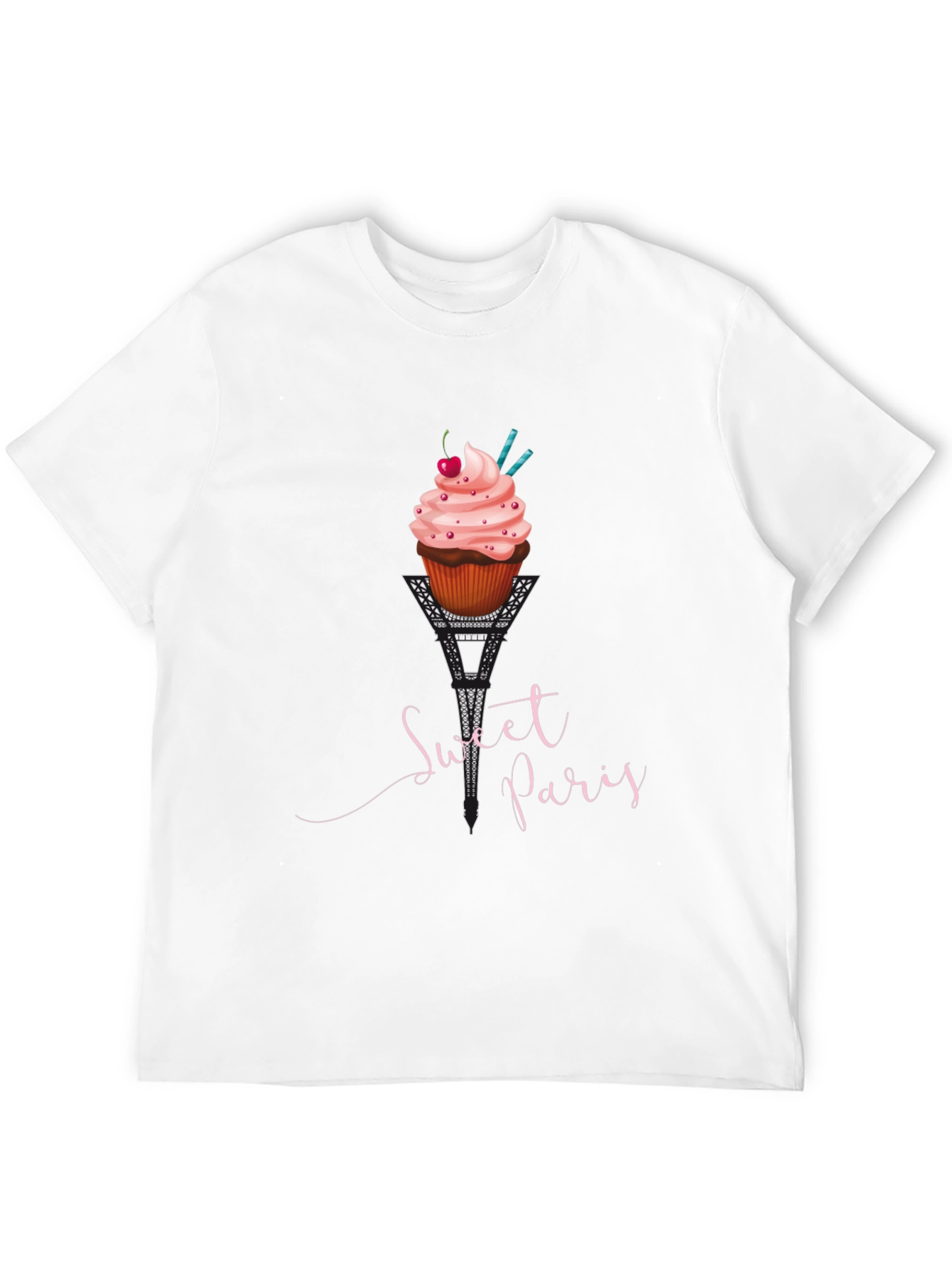 Sweet Paris Eiffel Tower Cupcake T-Shirt