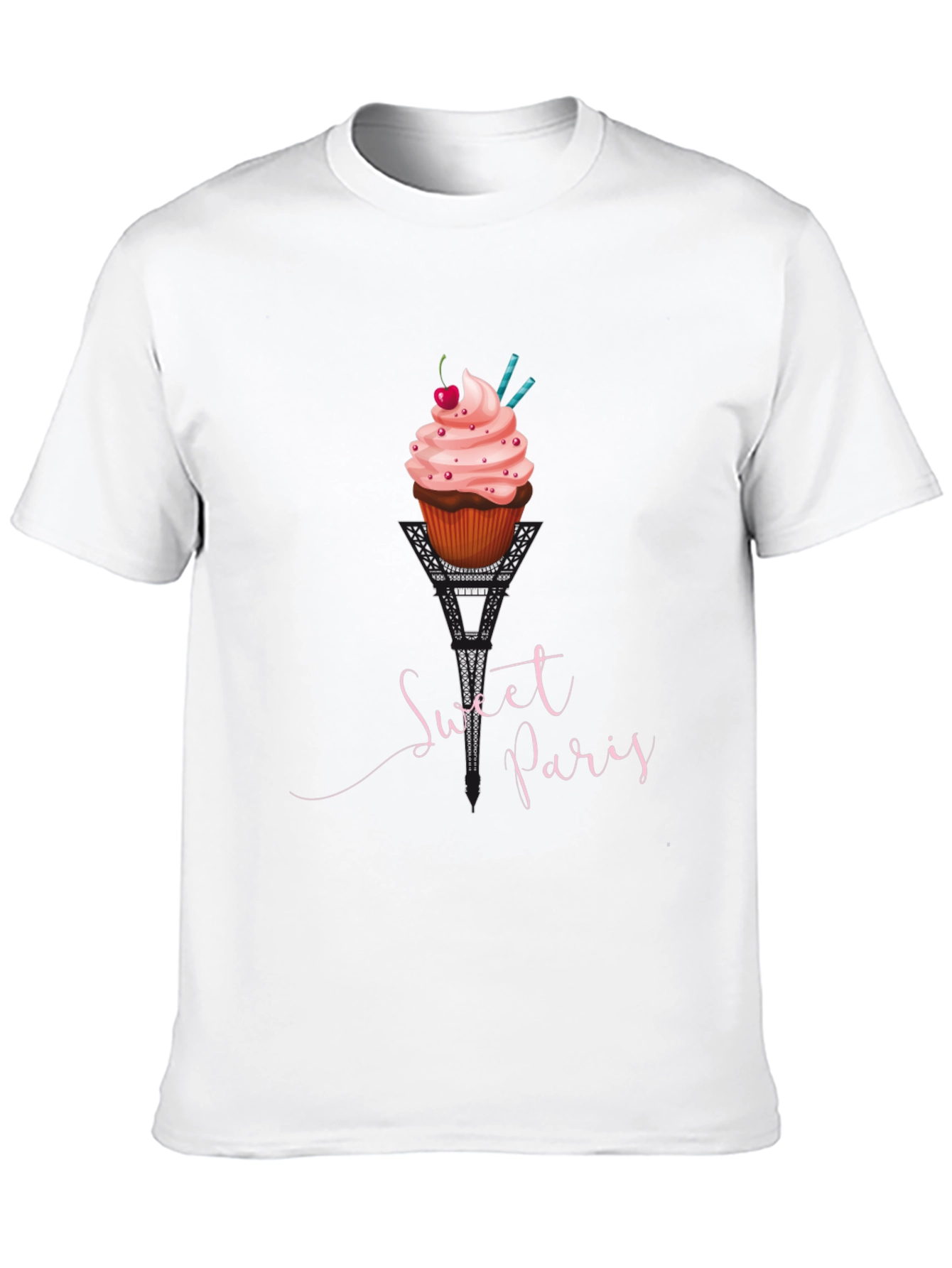 Sweet Paris Eiffel Tower Cupcake T-Shirt