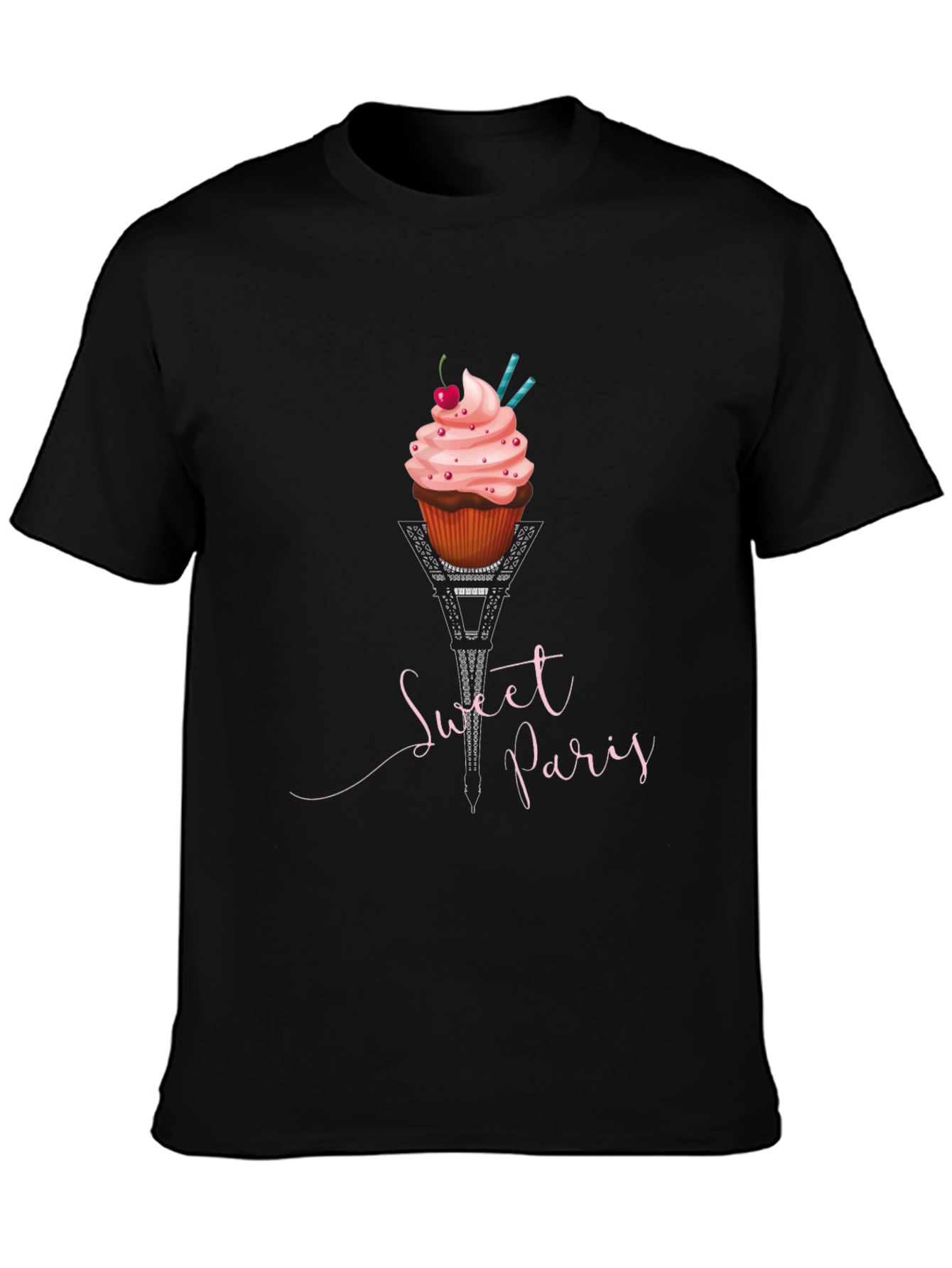 Sweet Paris Eiffel Tower Cupcake T-Shirt