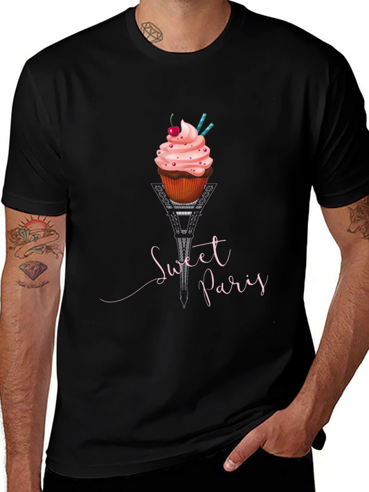 Sweet Paris Eiffel Tower Cupcake T-Shirt