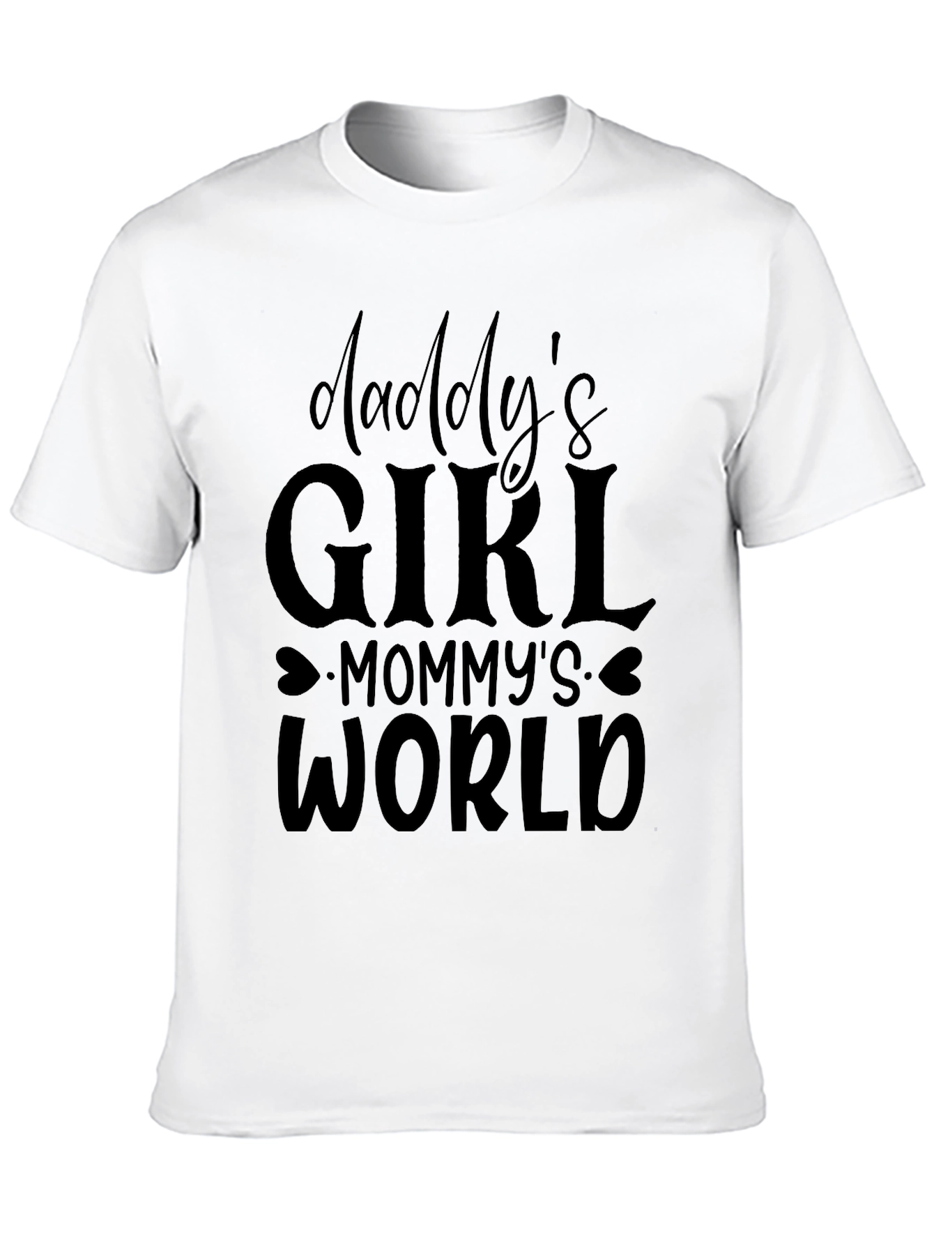 Daddys Girl Mommys World Black T-Shirt