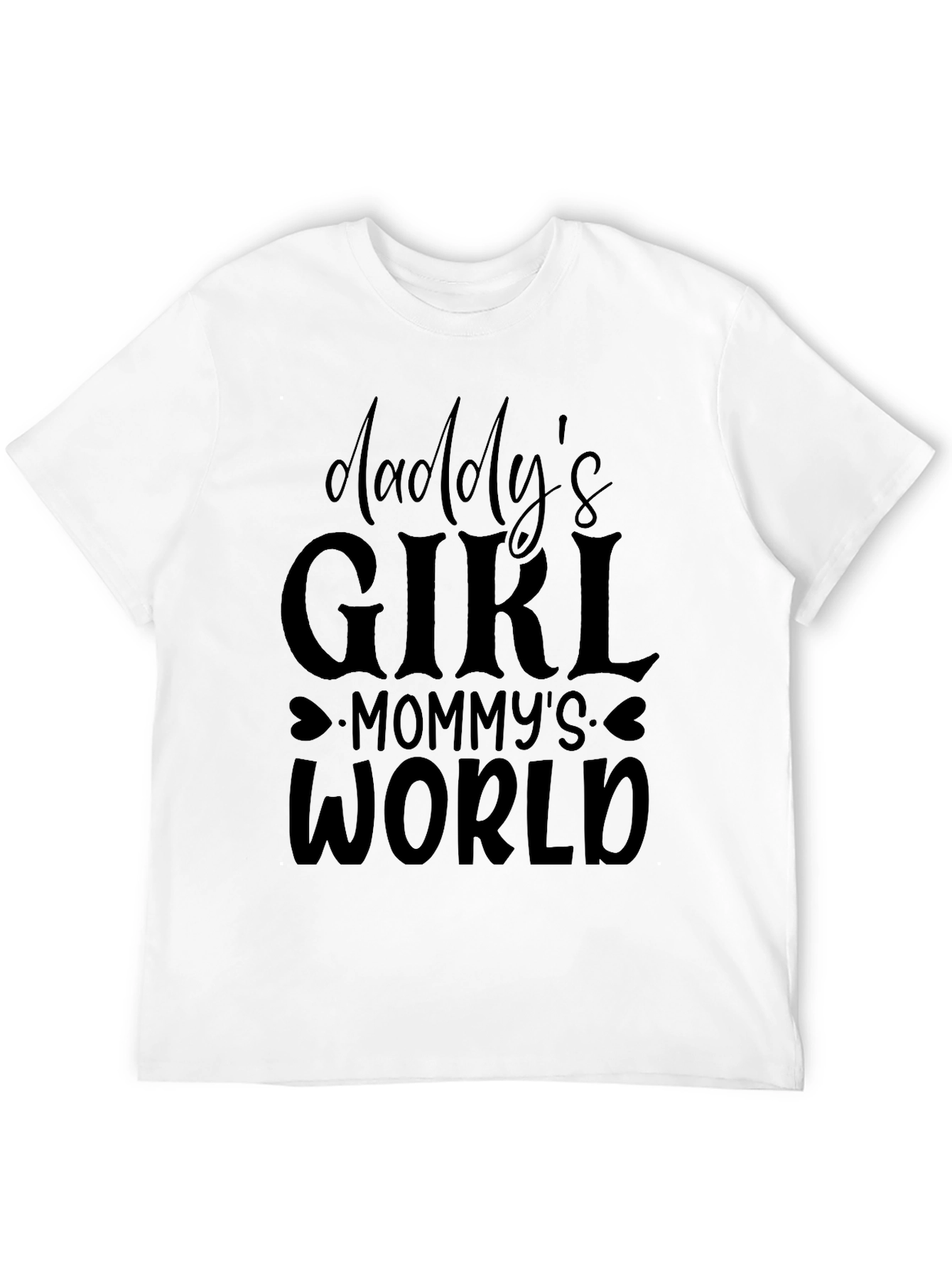 Daddys Girl Mommys World Black T-Shirt