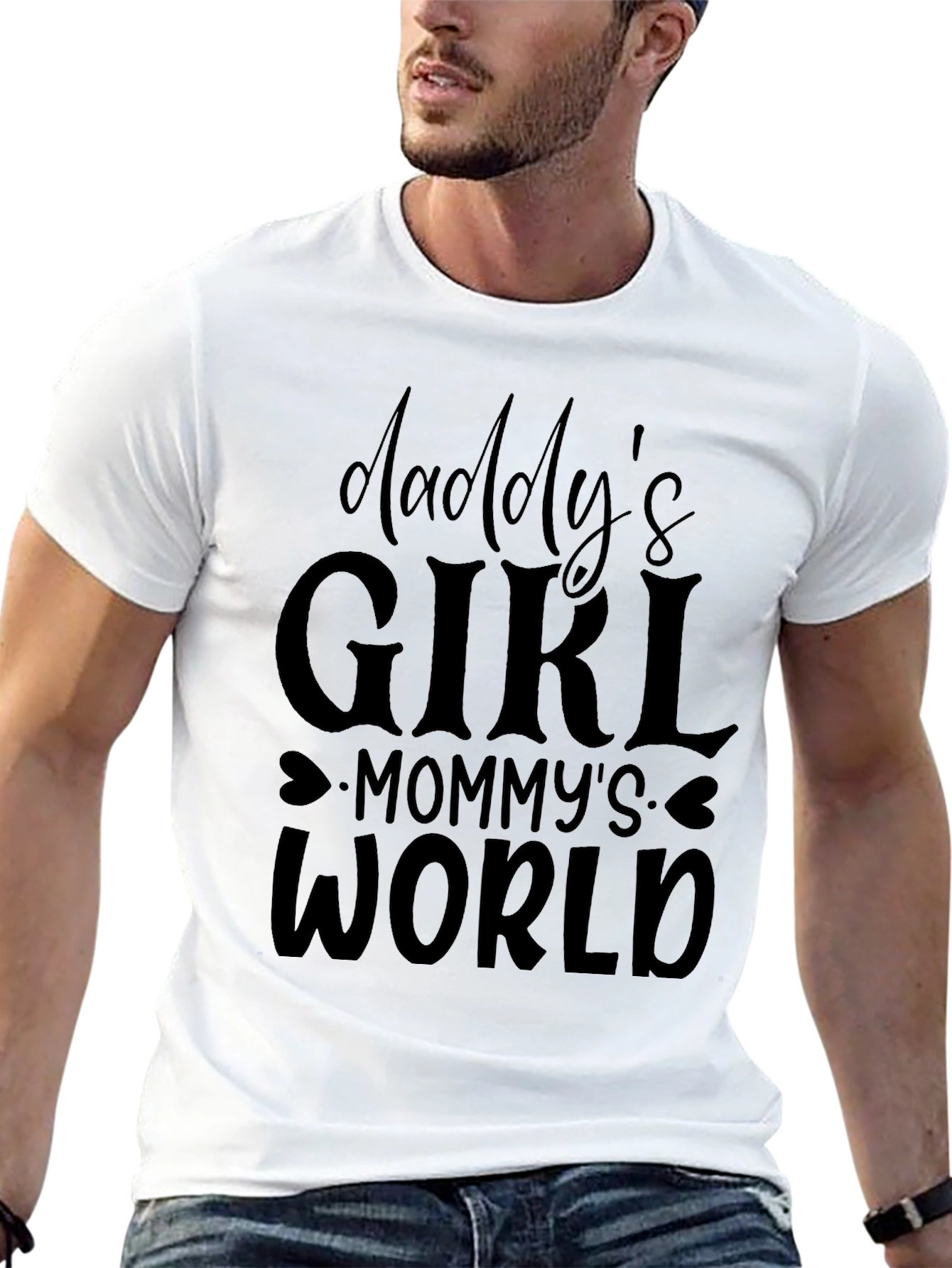 Daddys Girl Mommys World Black T-Shirt