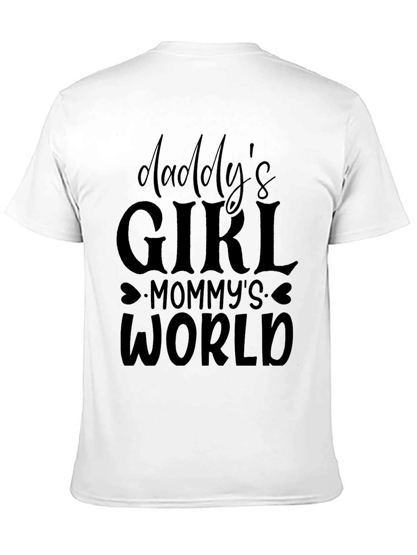 Daddys Girl Mommys World Black T-Shirt