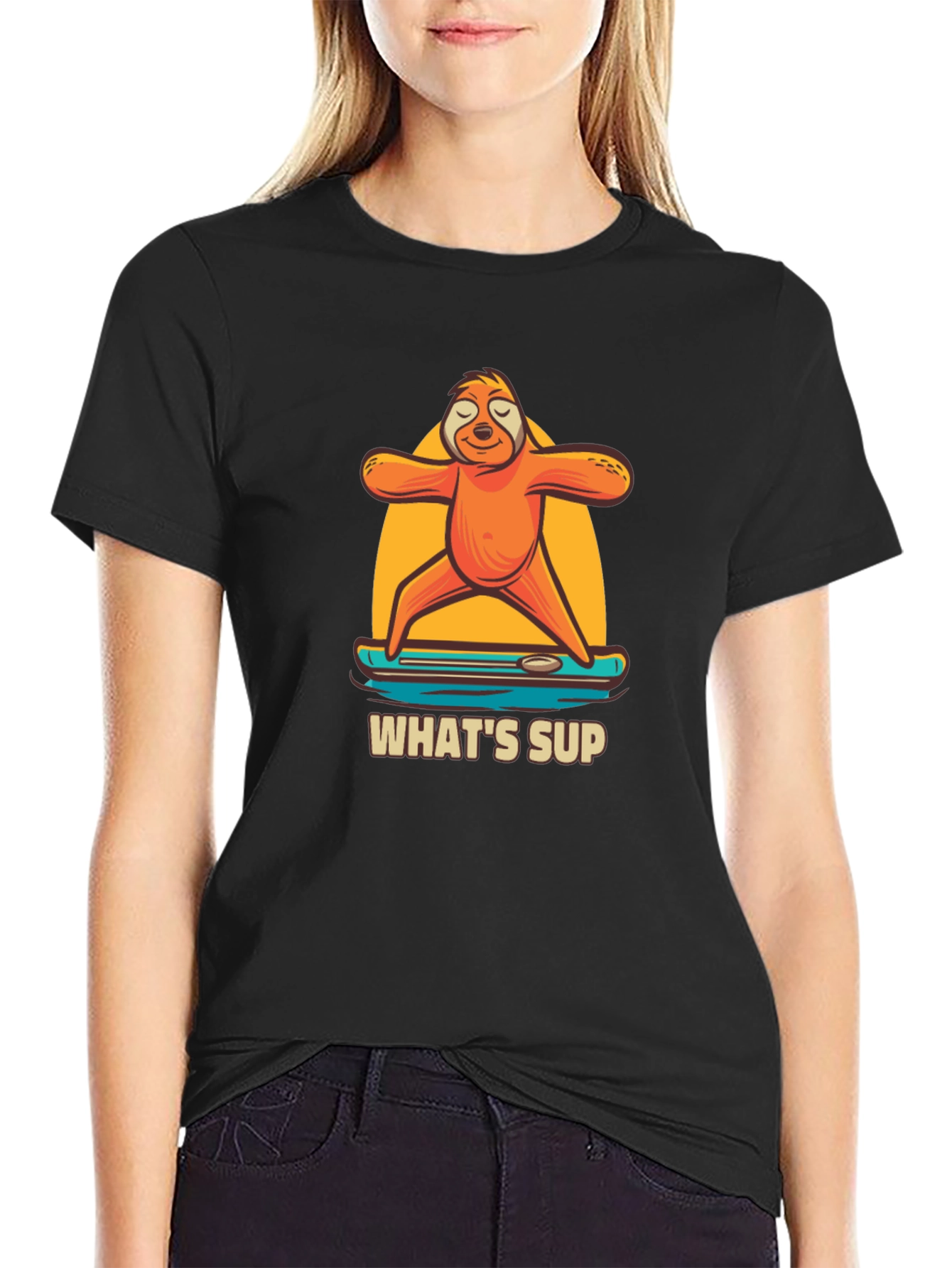 Sloth Yoga Paddle Board T-Shirt