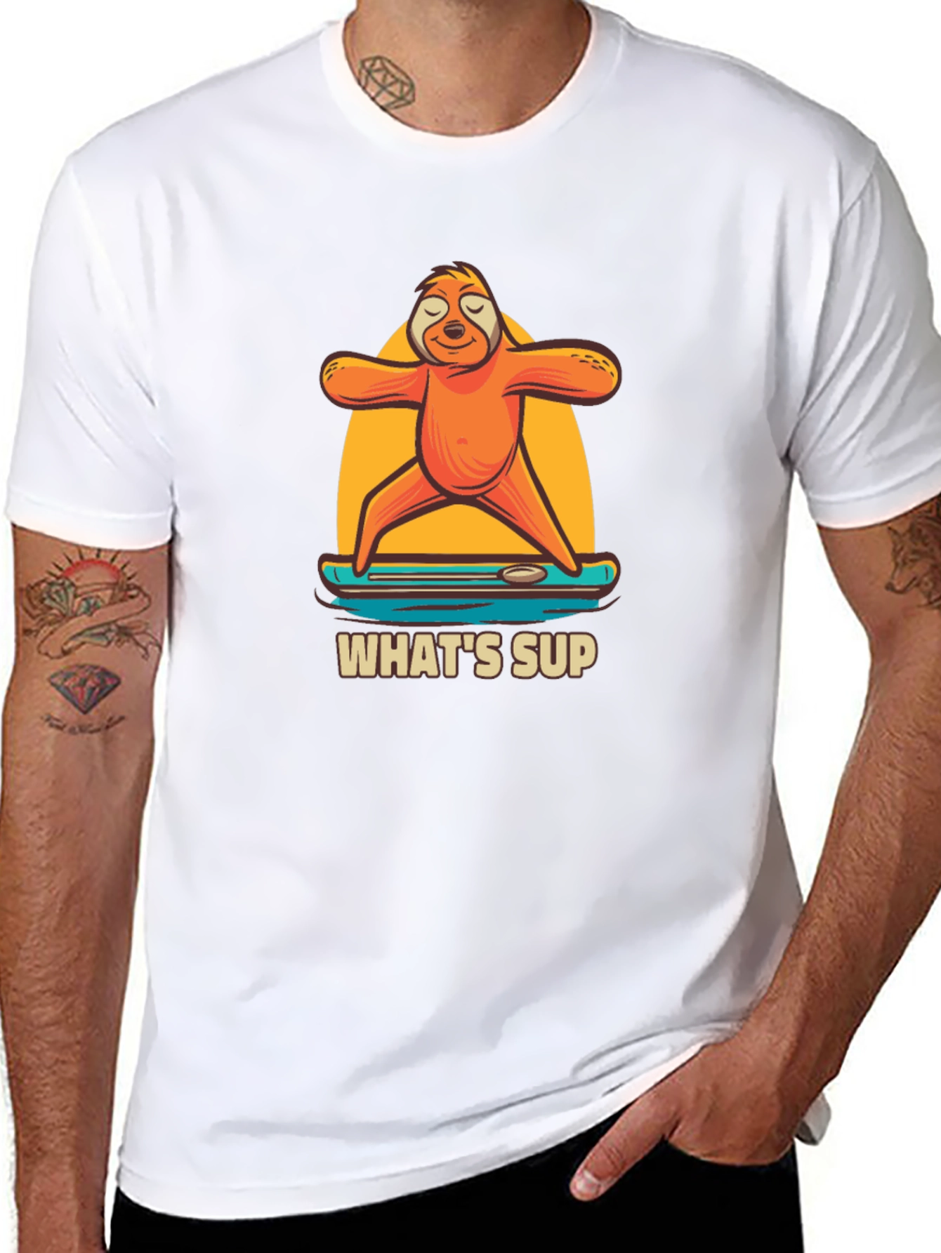 Sloth Yoga Paddle Board T-Shirt