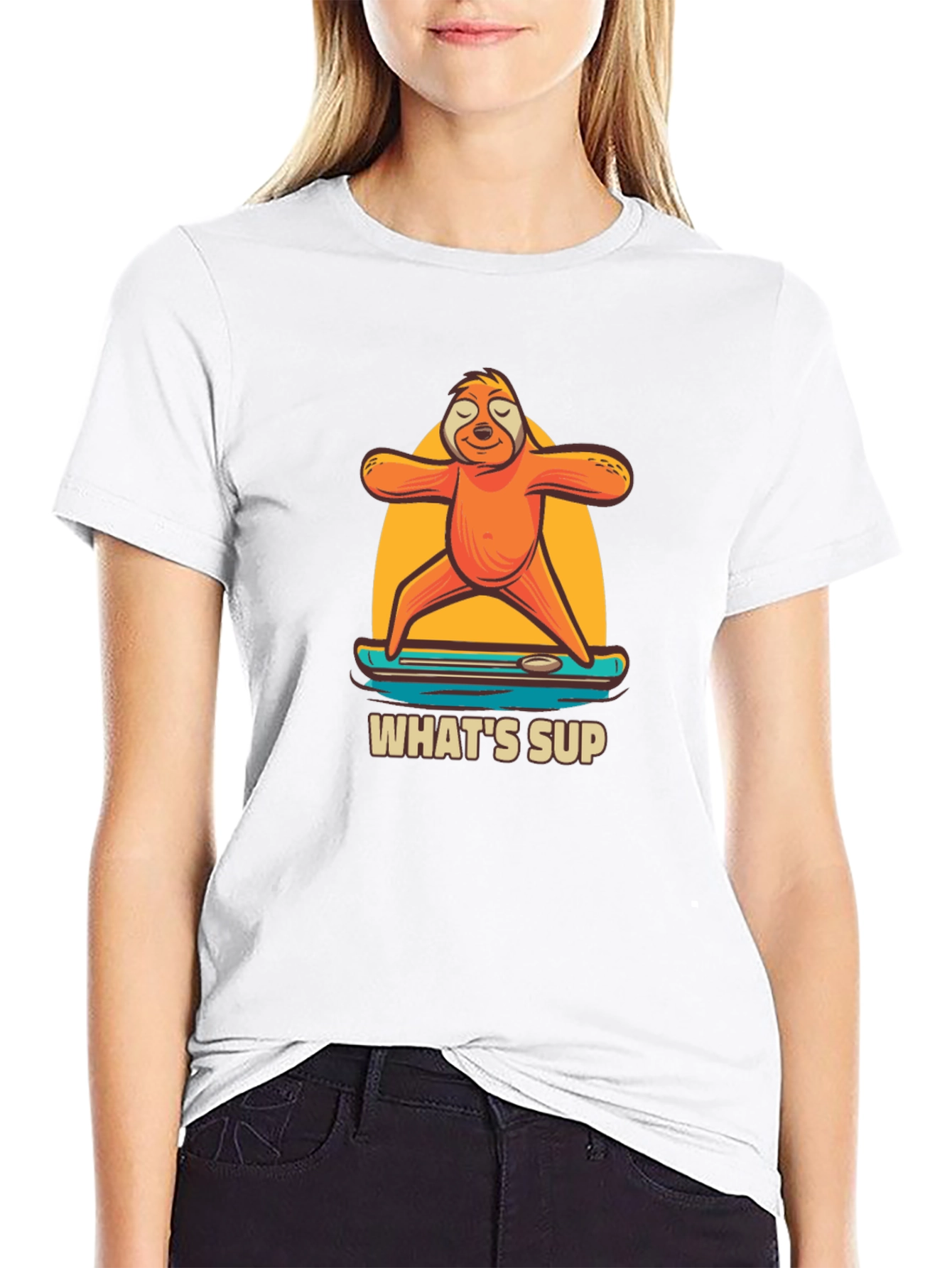 Sloth Yoga Paddle Board T-Shirt