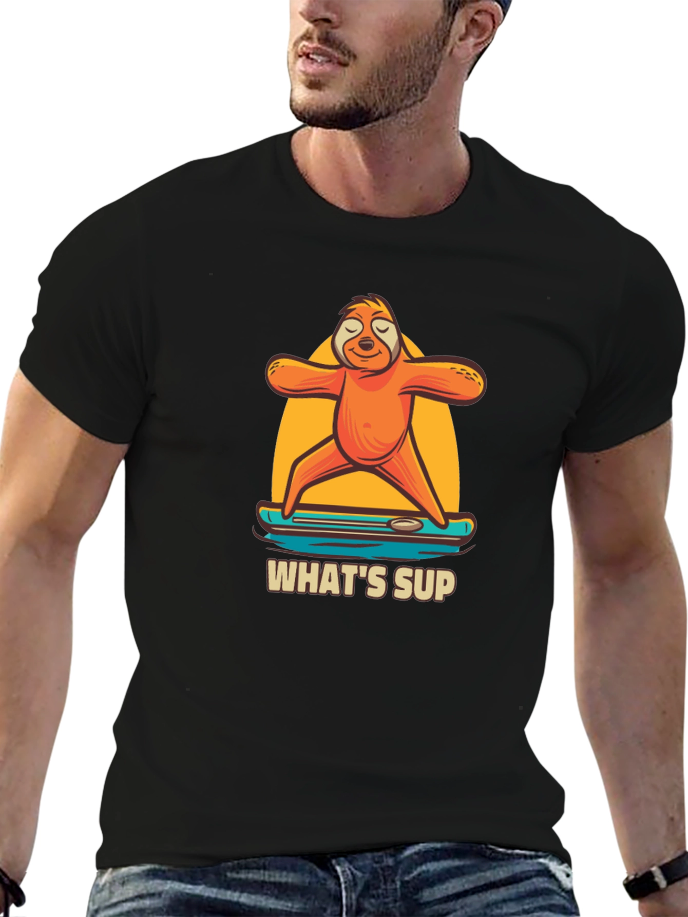 Sloth Yoga Paddle Board T-Shirt