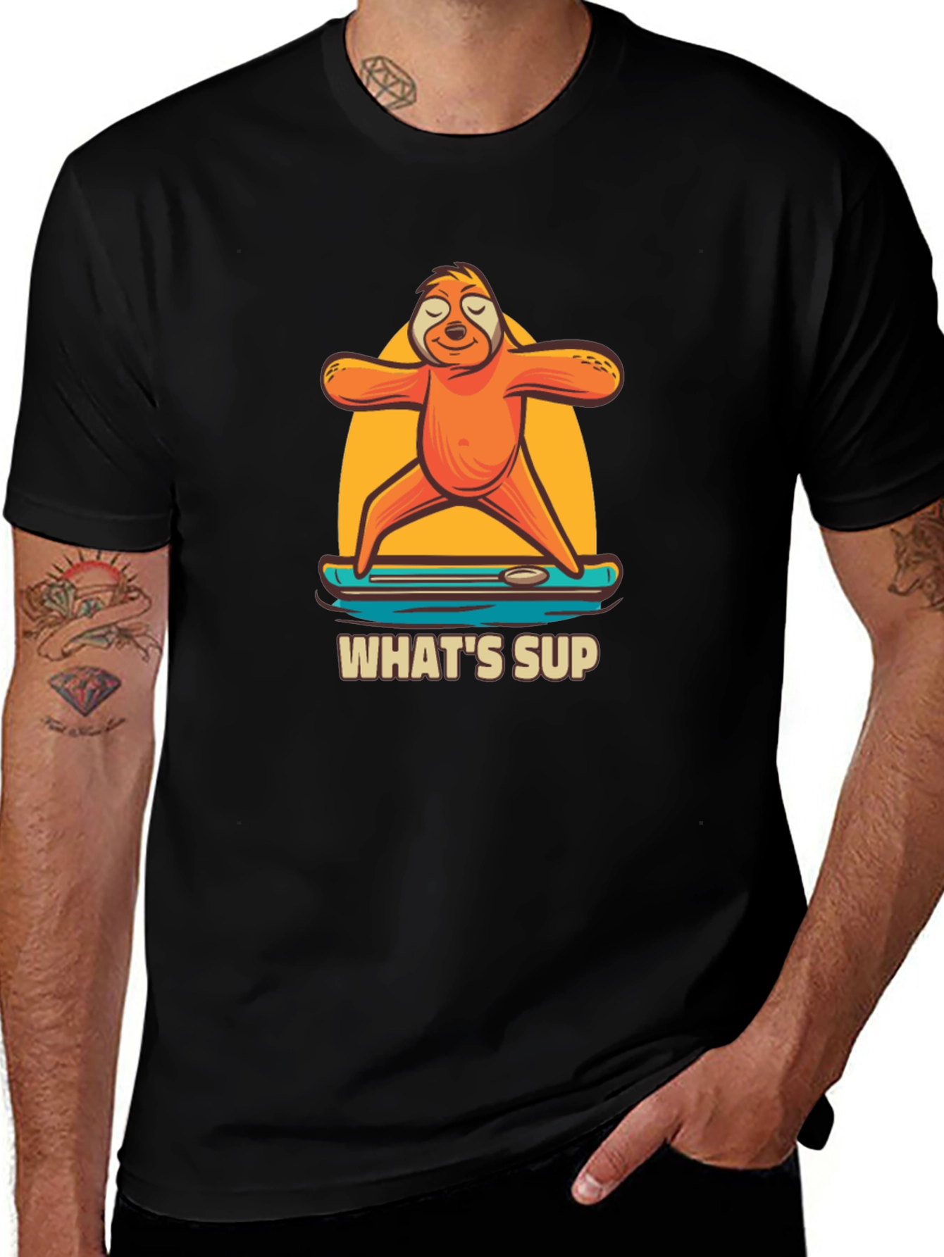Sloth Yoga Paddle Board T-Shirt