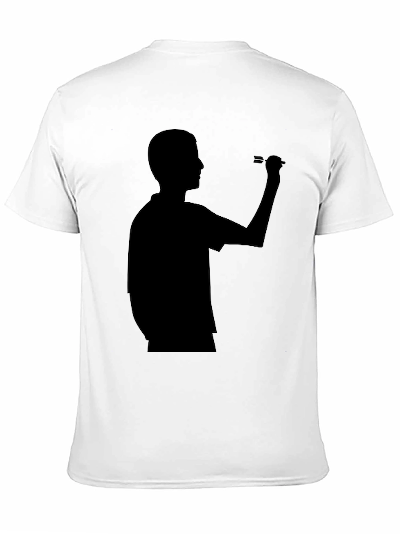 Darts Player Silhouette Graphic Tee - Black