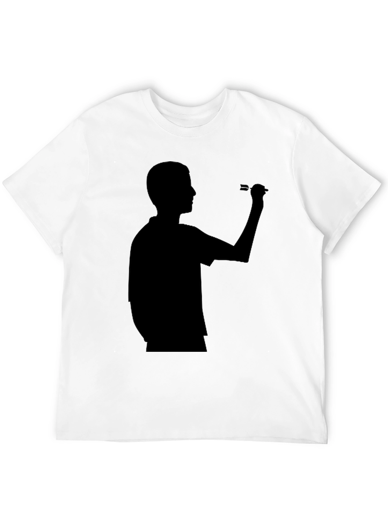 Darts Player Silhouette Graphic Tee - Black