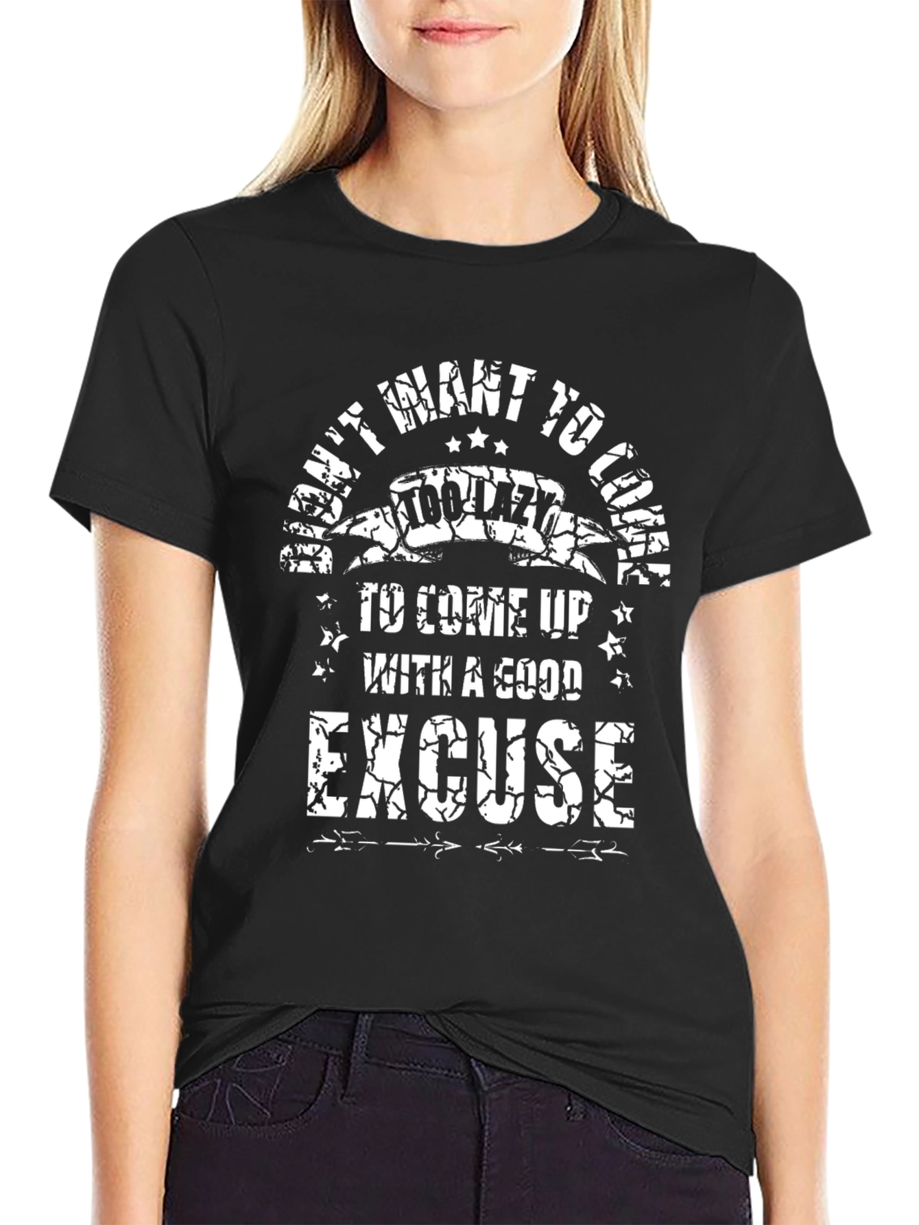Funny Too Lazy Excuse T-Shirt - Mens Graphic Tee