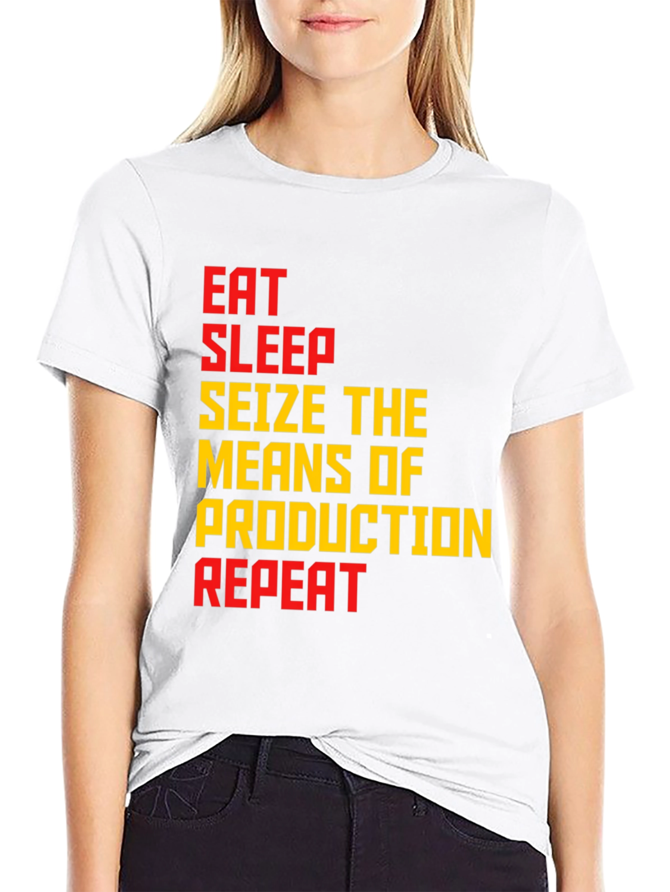 Eat Sleep Seize Production Repeat Graphic Tee