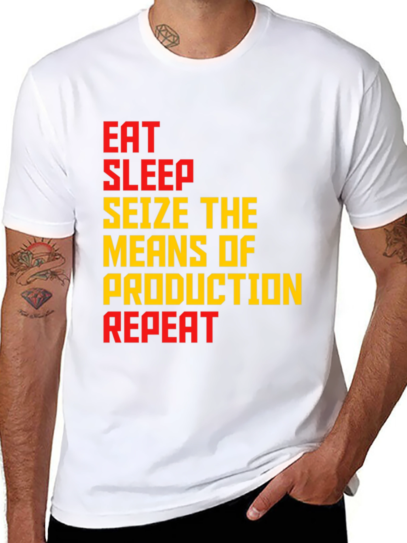 Eat Sleep Seize Production Repeat Graphic Tee