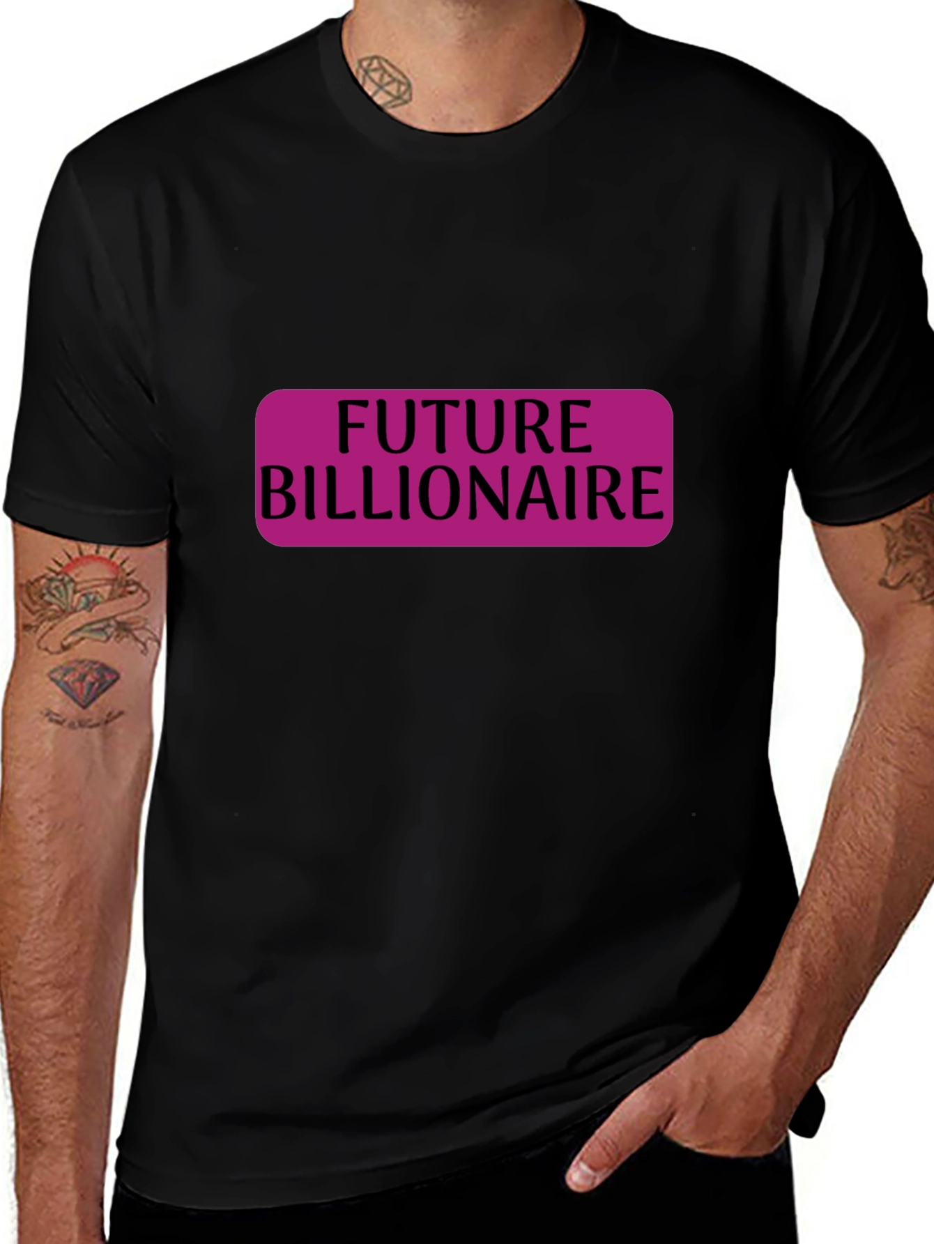 Future Billionaire Graphic Tee - Mens Black T-Shirt