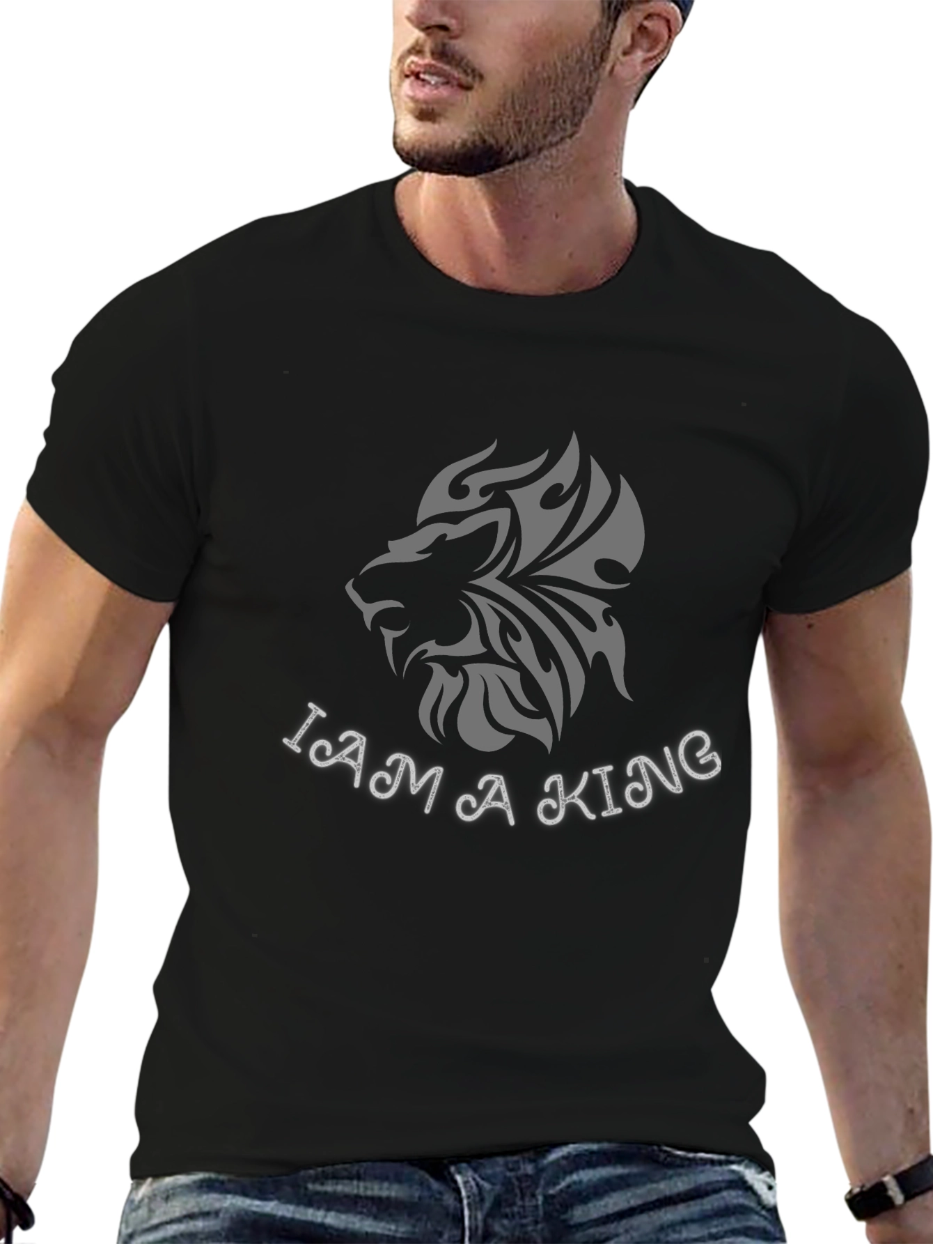 I Am A King T-Shirt Lion Graphic Tee