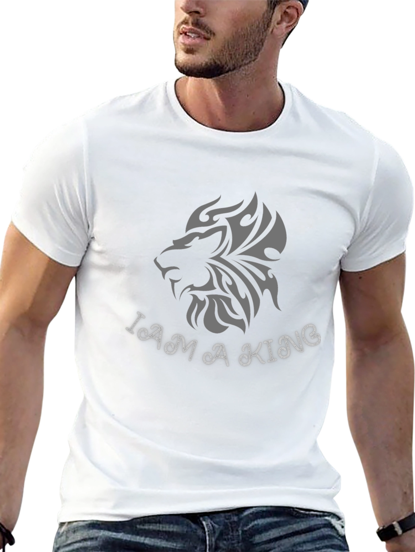 I Am A King T-Shirt Lion Graphic Tee