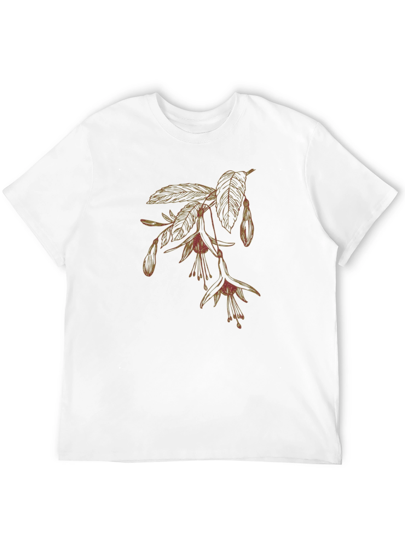 Floral Print T-Shirt - Classic Black Tee