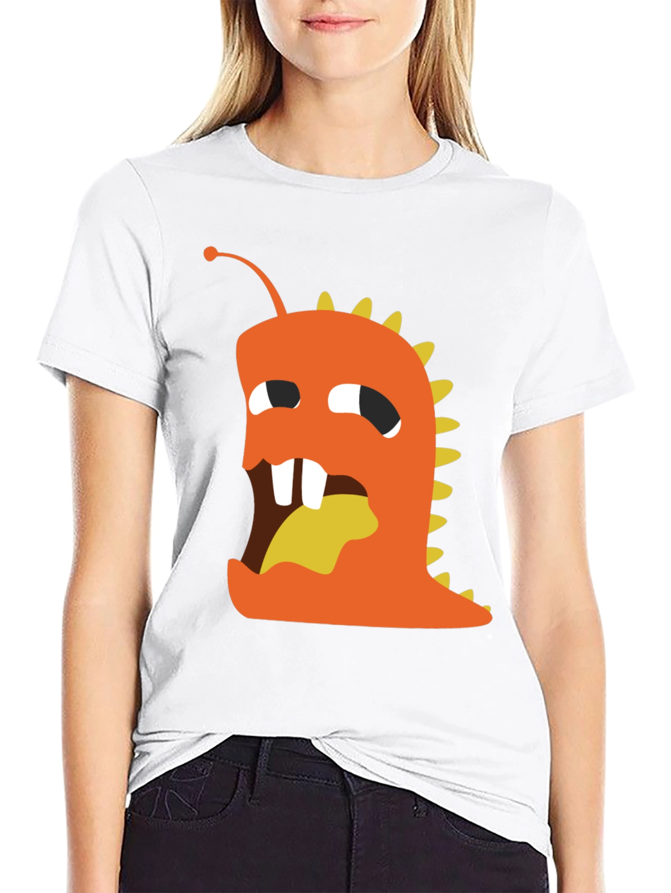 Monster Graphic Tee - Black Cotton Blend