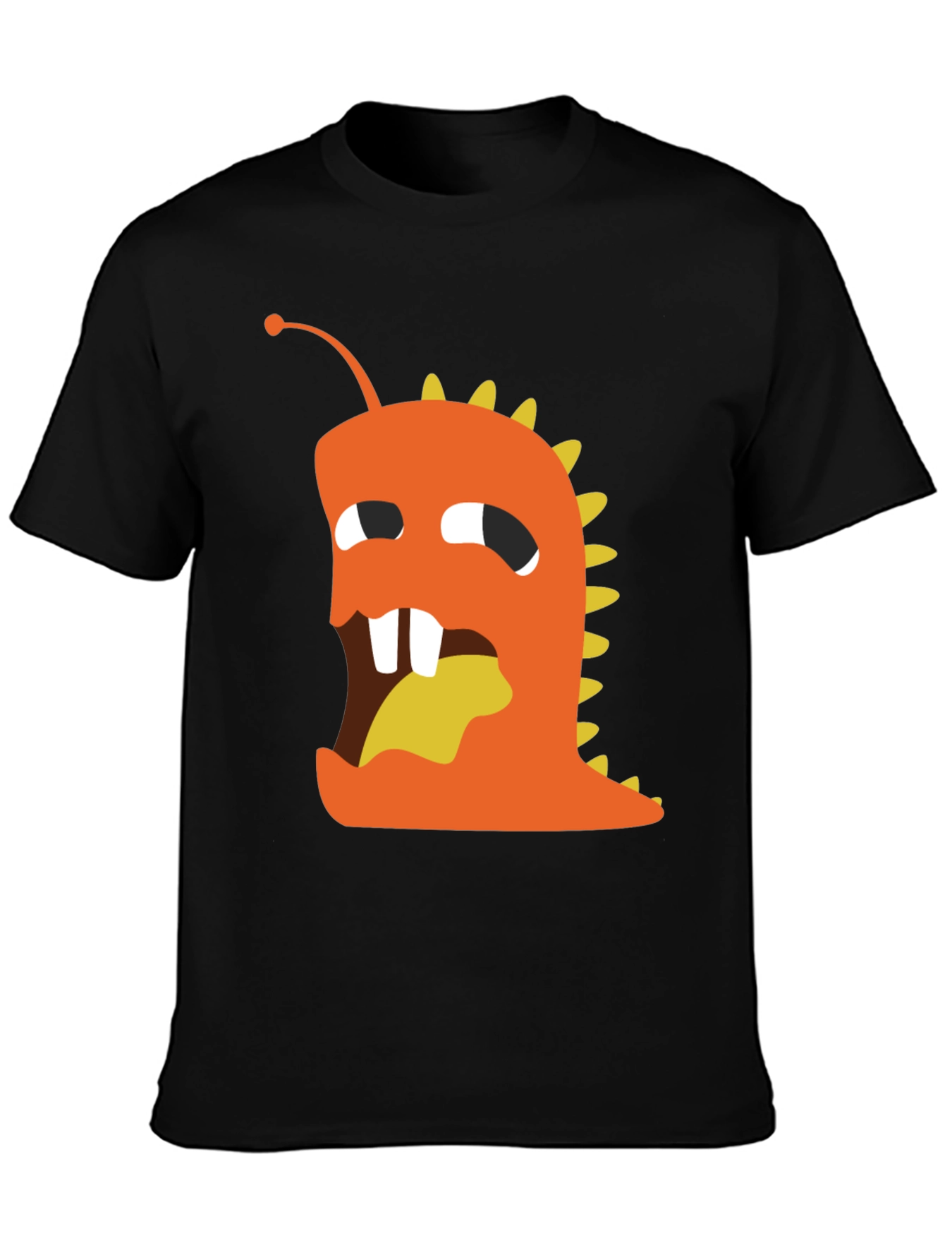 Monster Graphic Tee - Black Cotton Blend