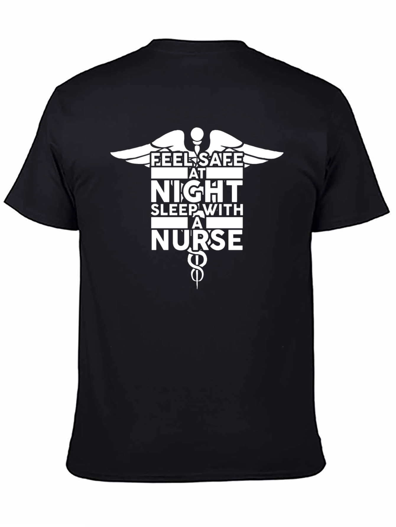 Feel Safe at Night Nurse Graphic T-Shirt