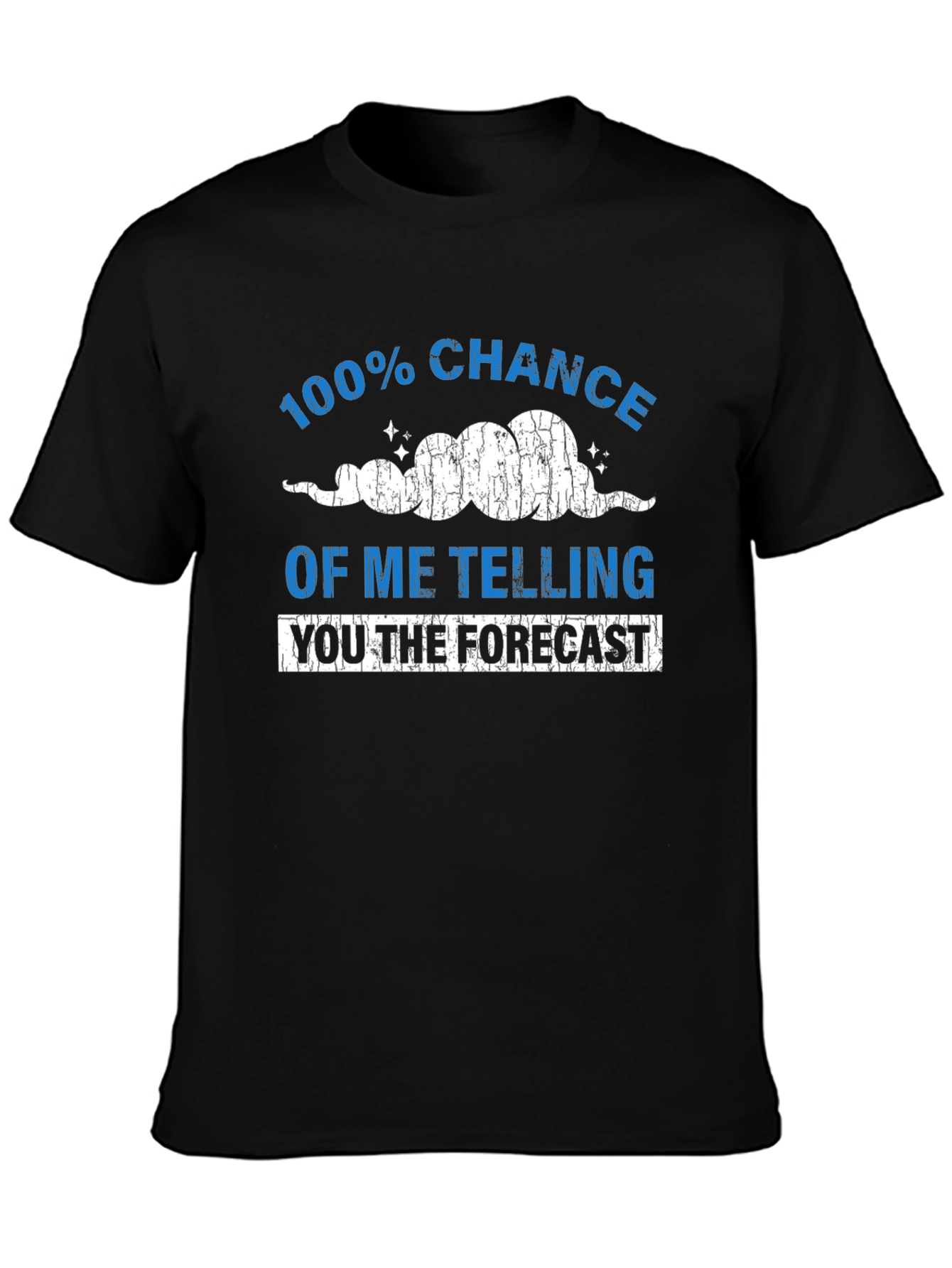Funny Weather Forecast Mens Black T-Shirt