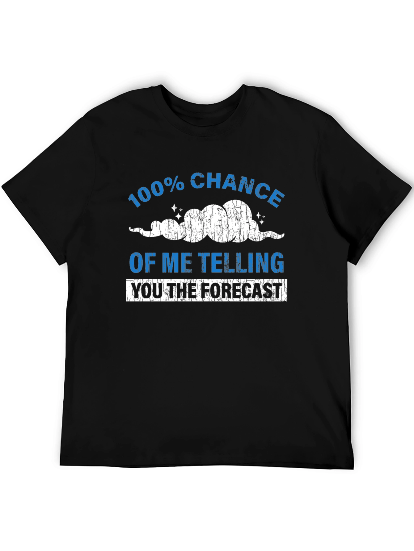 Funny Weather Forecast Mens Black T-Shirt
