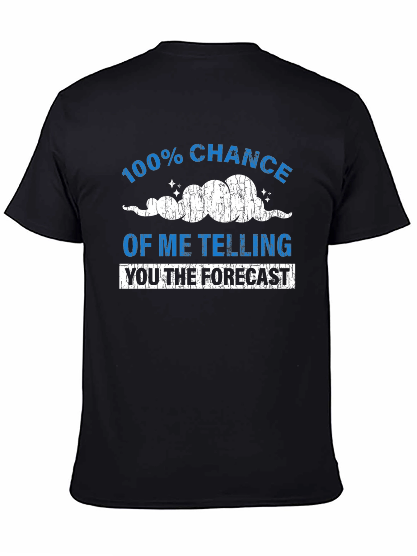 Funny Weather Forecast Mens Black T-Shirt