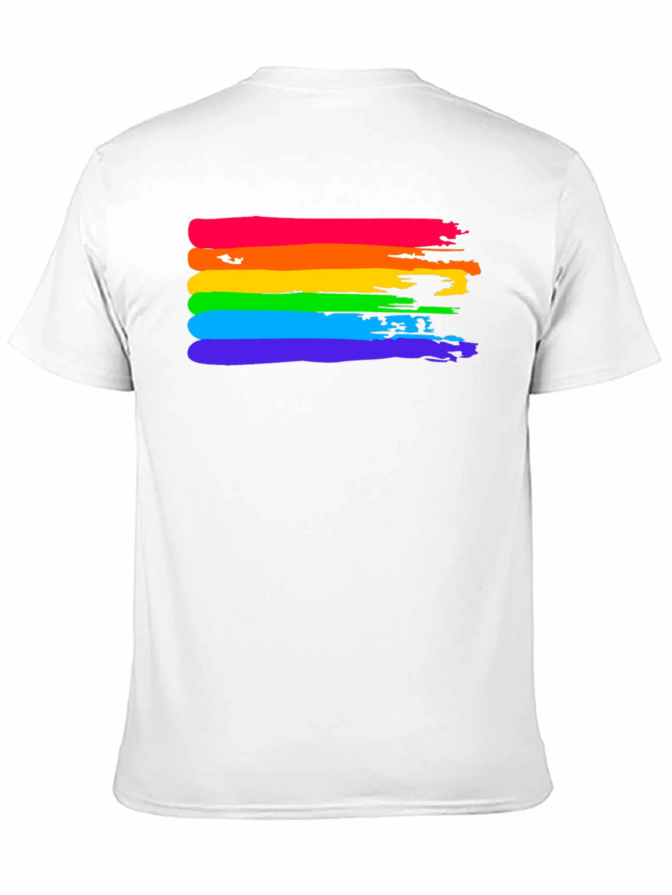 Rainbow Pride T-Shirt - Brush Stroke LGBTQ Tee