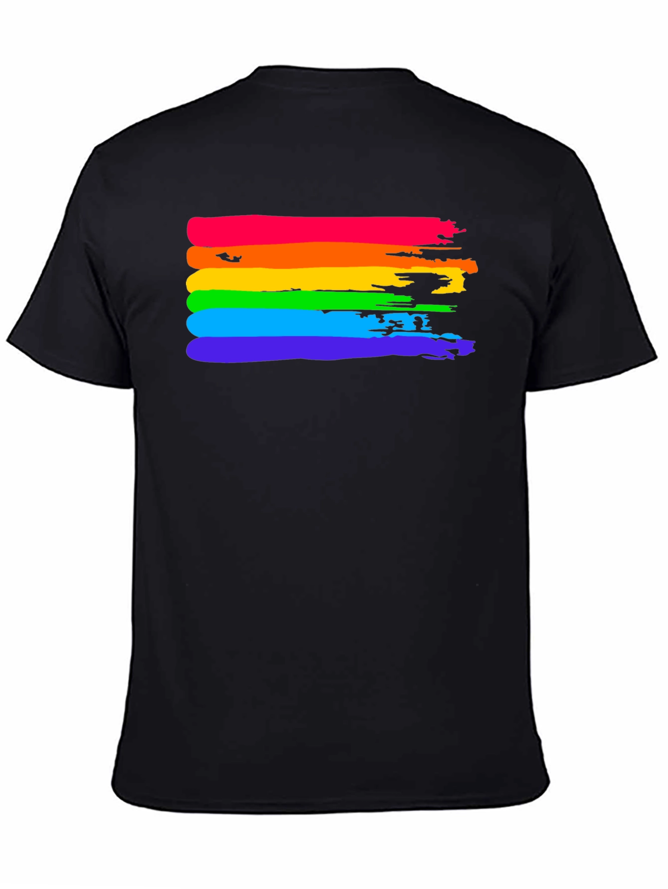 Rainbow Pride T-Shirt - Brush Stroke LGBTQ Tee