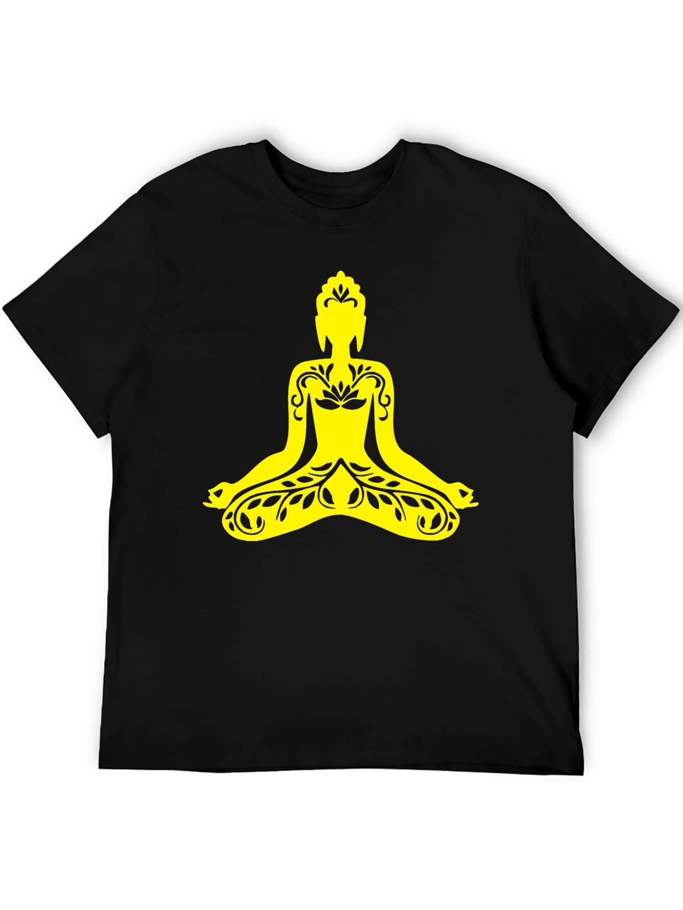 Buddha Graphic Print Black T-Shirt